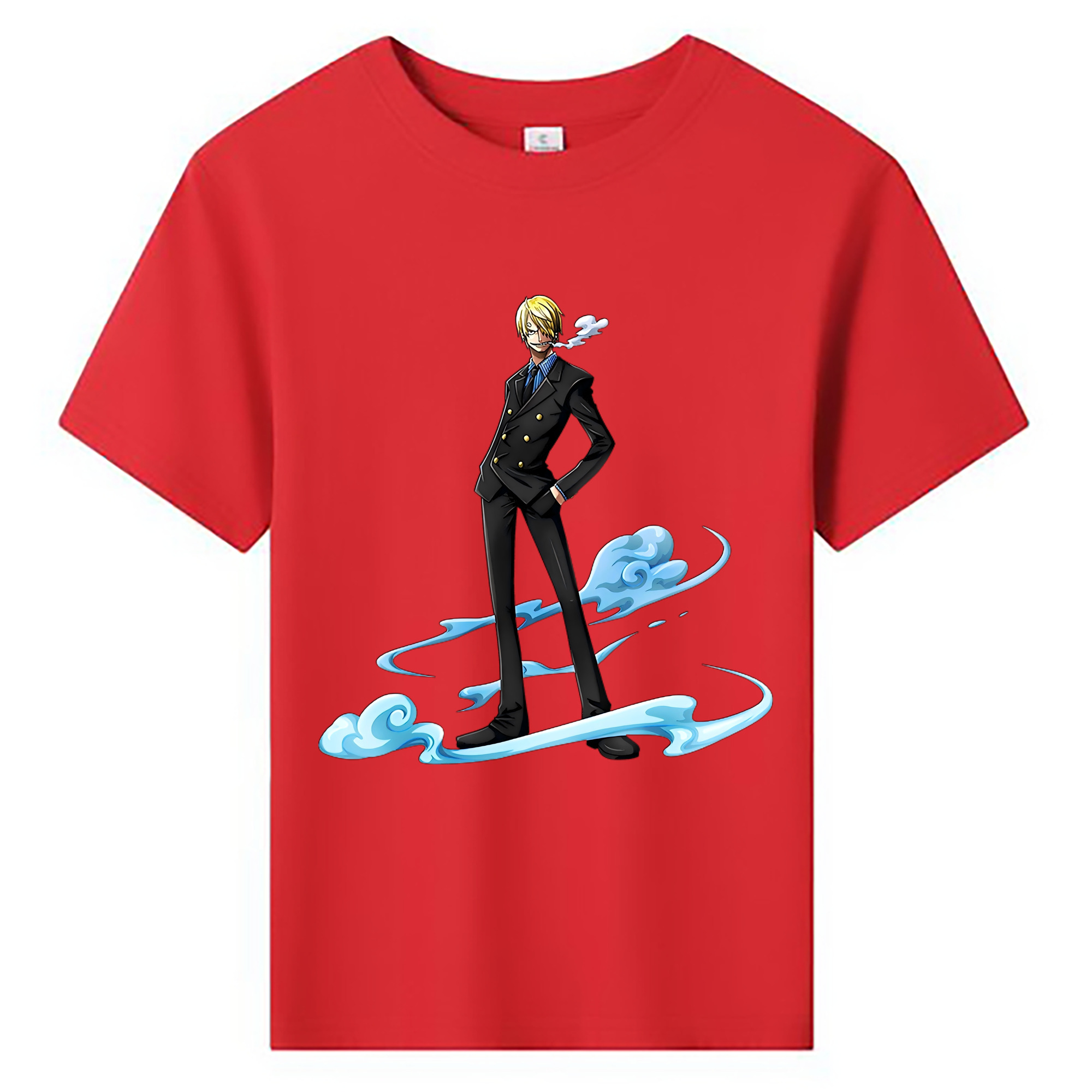 （画像用） ワンピース サンジ ONE PIECE Sanji 綿100％キッズTシャツ（フロントプリント）