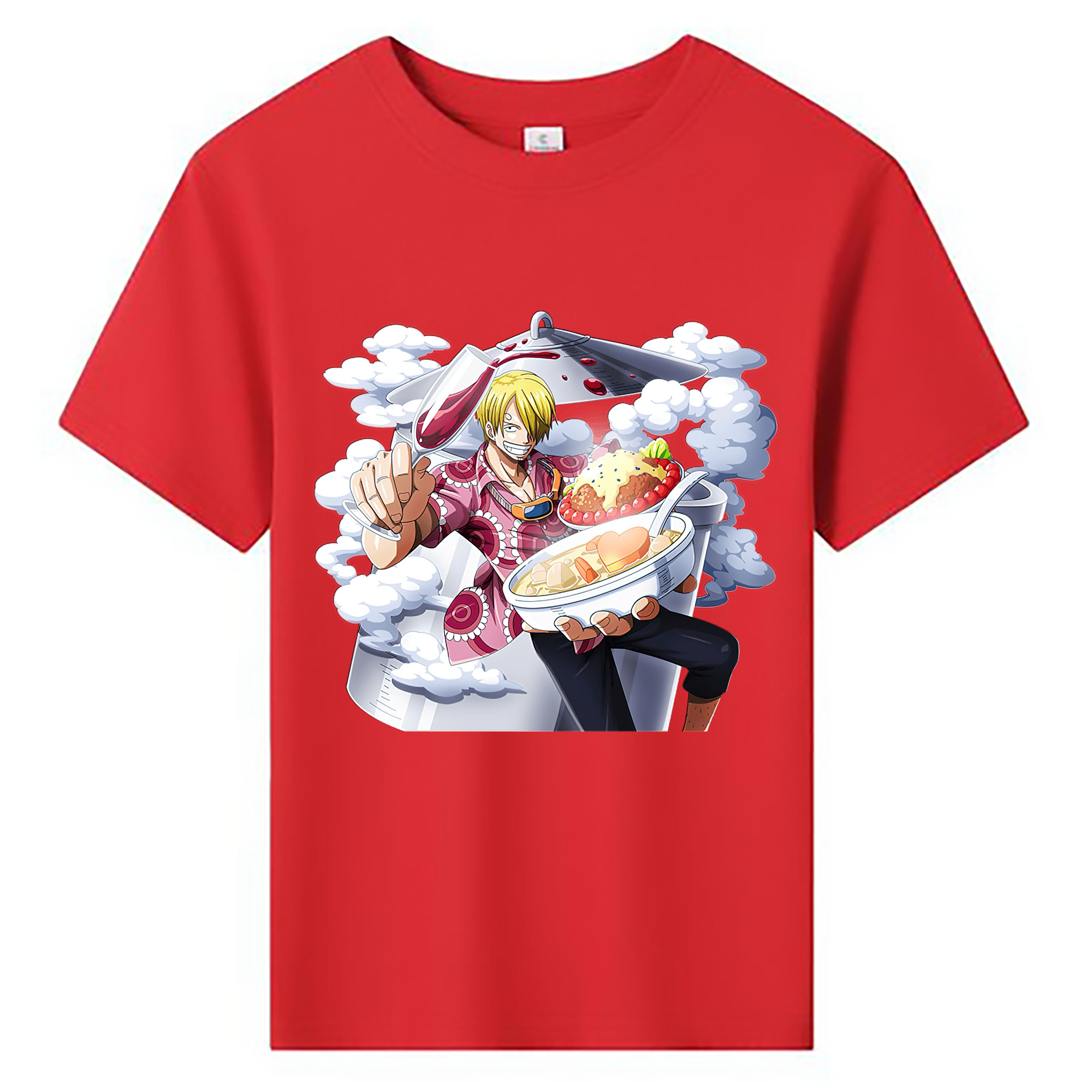 （画像用） ワンピース サンジ ONE PIECE Sanji 綿100％キッズTシャツ（フロントプリント）