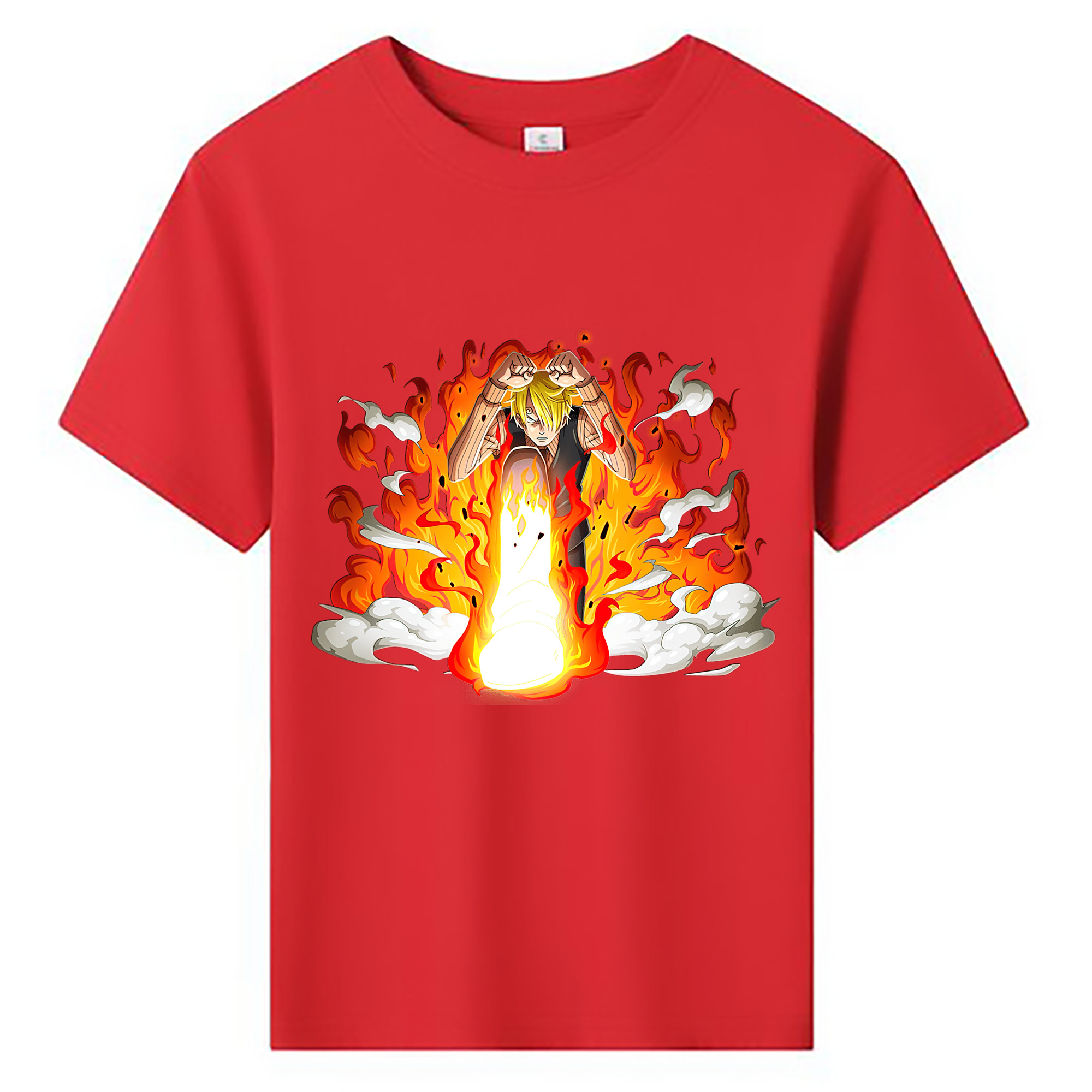 （画像用） ワンピース サンジ ONE PIECE Sanji 綿100％キッズTシャツ（フロントプリント）