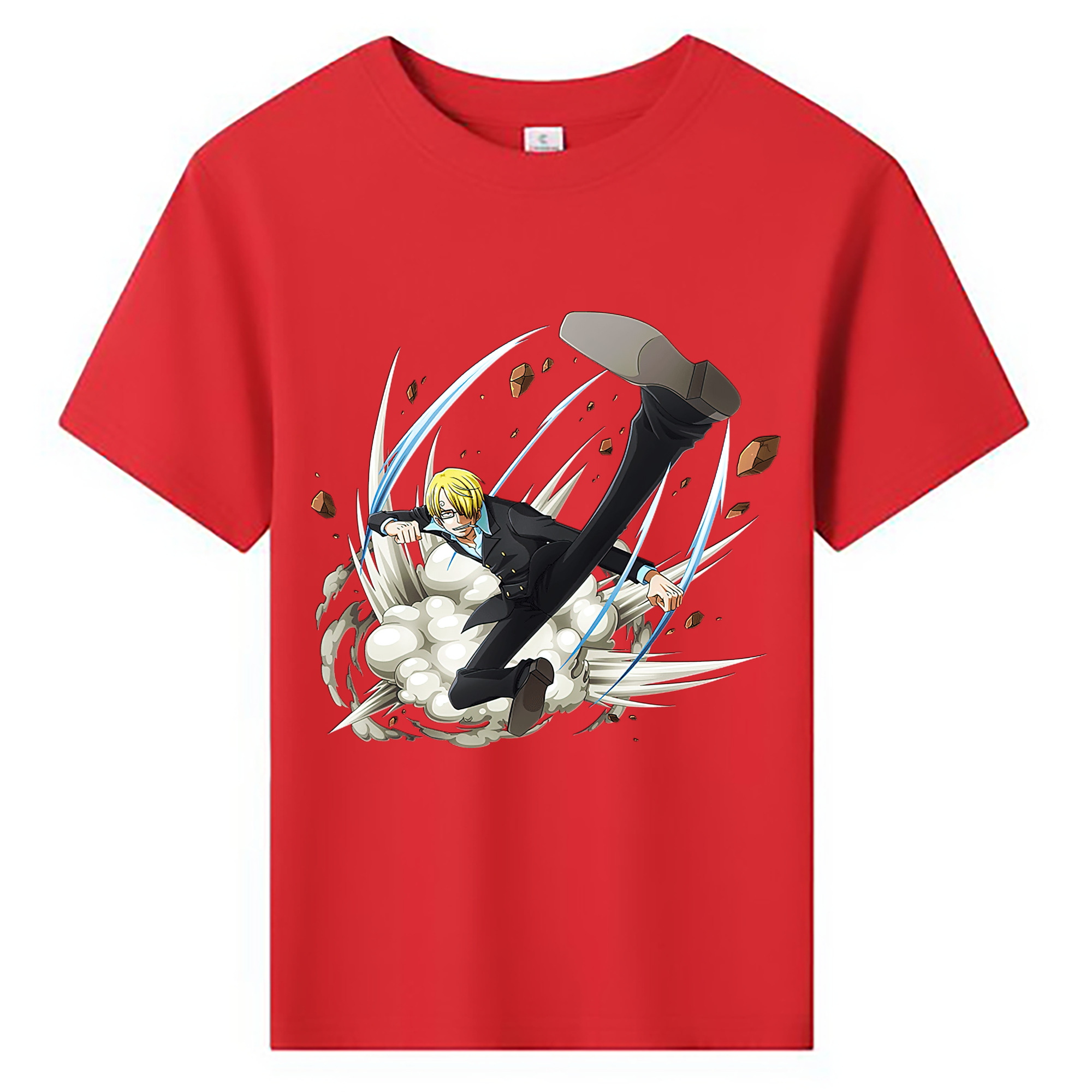 （画像用） ワンピース サンジ ONE PIECE Sanji 綿100％キッズTシャツ（フロントプリント）