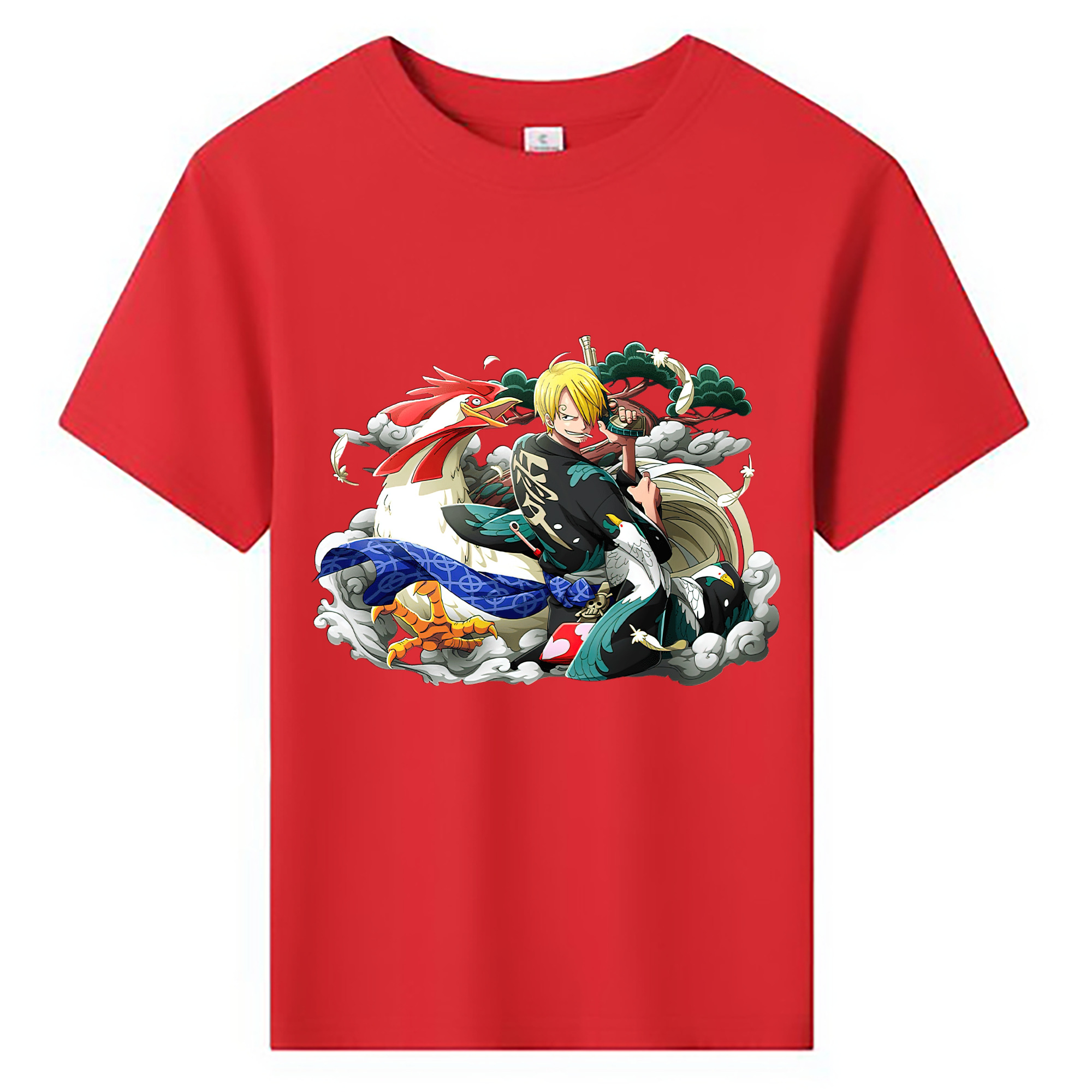 （画像用） ワンピース サンジ ONE PIECE Sanji 綿100％キッズTシャツ（フロントプリント）
