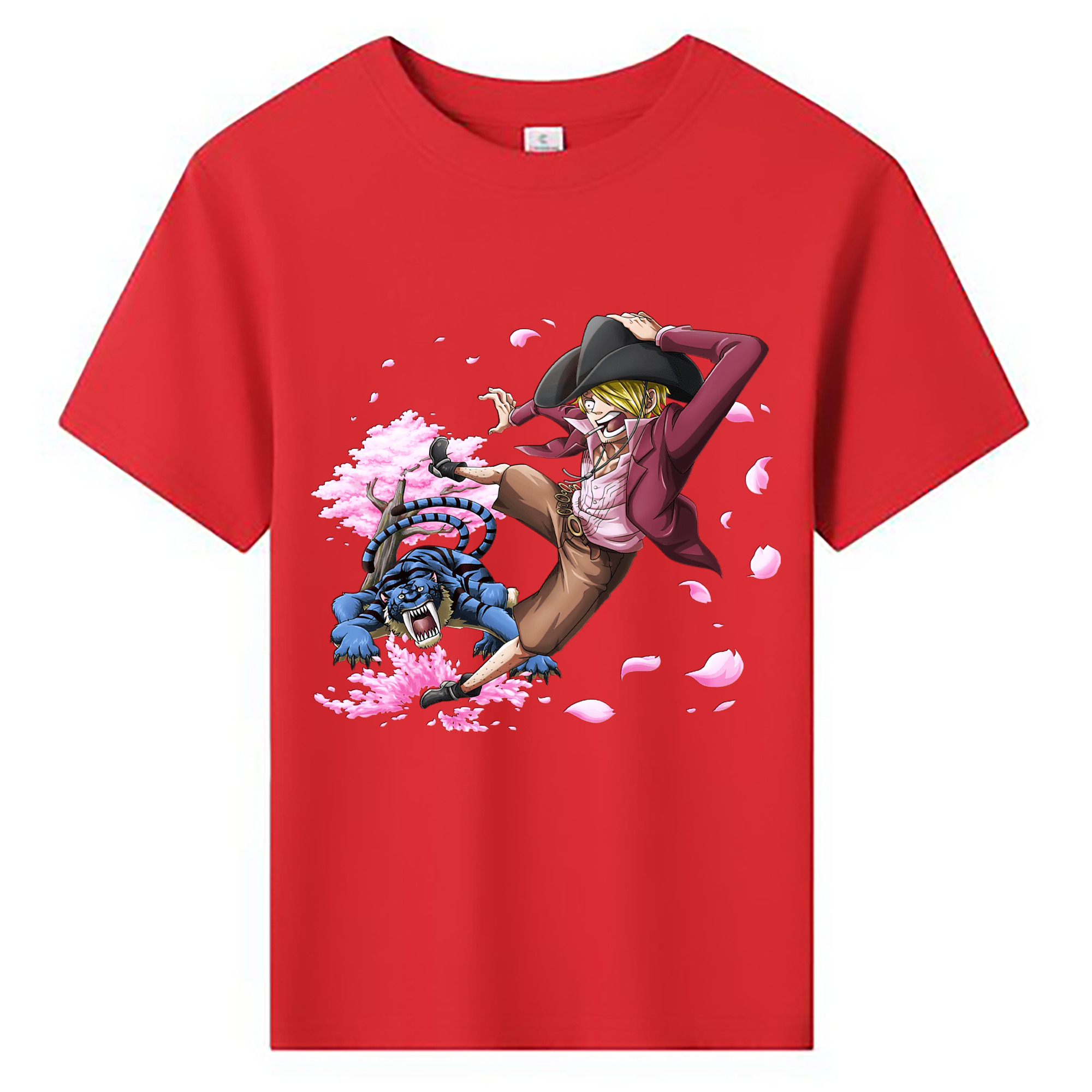 （画像用） ワンピース サンジ ONE PIECE Sanji 綿100％キッズTシャツ（フロントプリント）