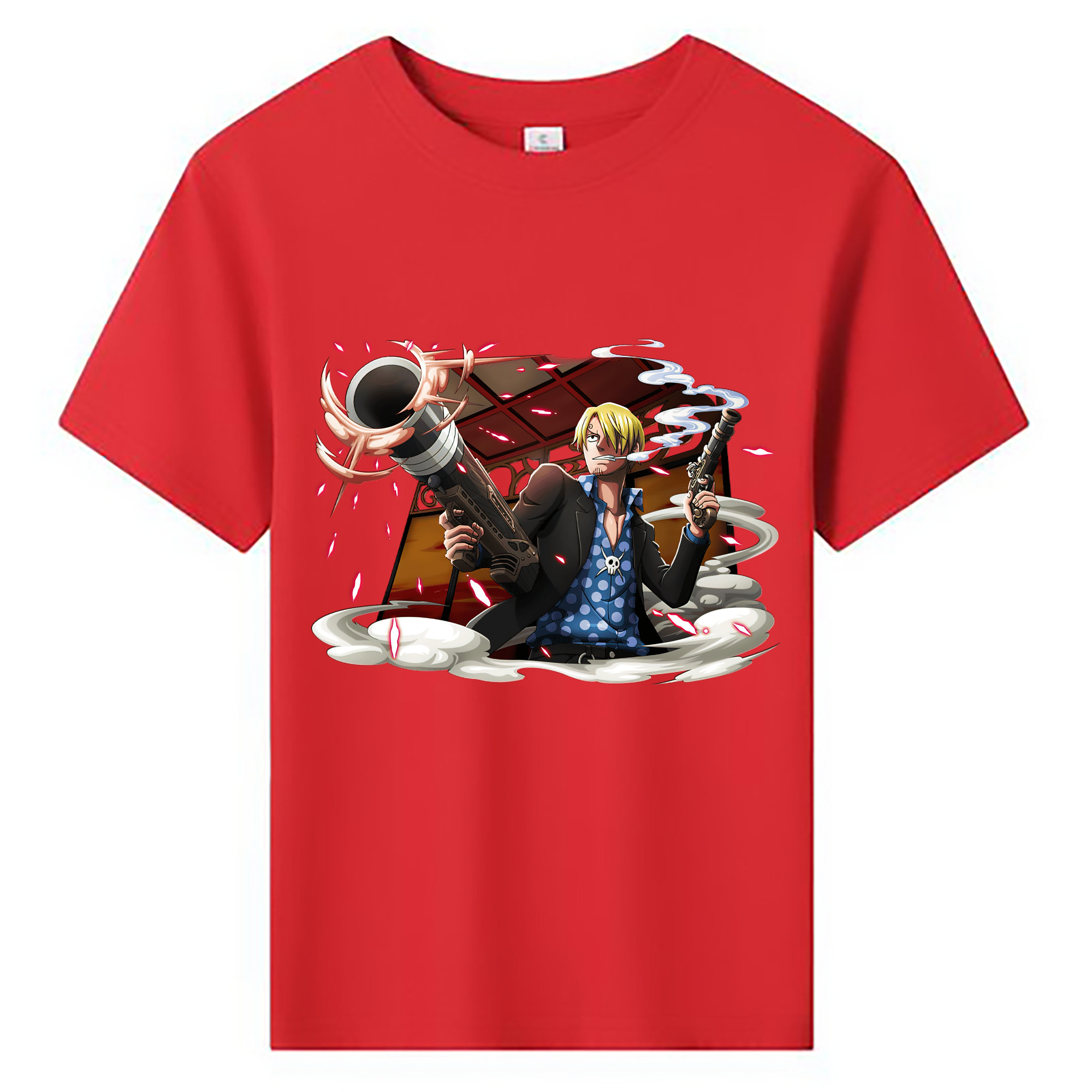 （画像用） ワンピース サンジ ONE PIECE Sanji 綿100％キッズTシャツ（フロントプリント）