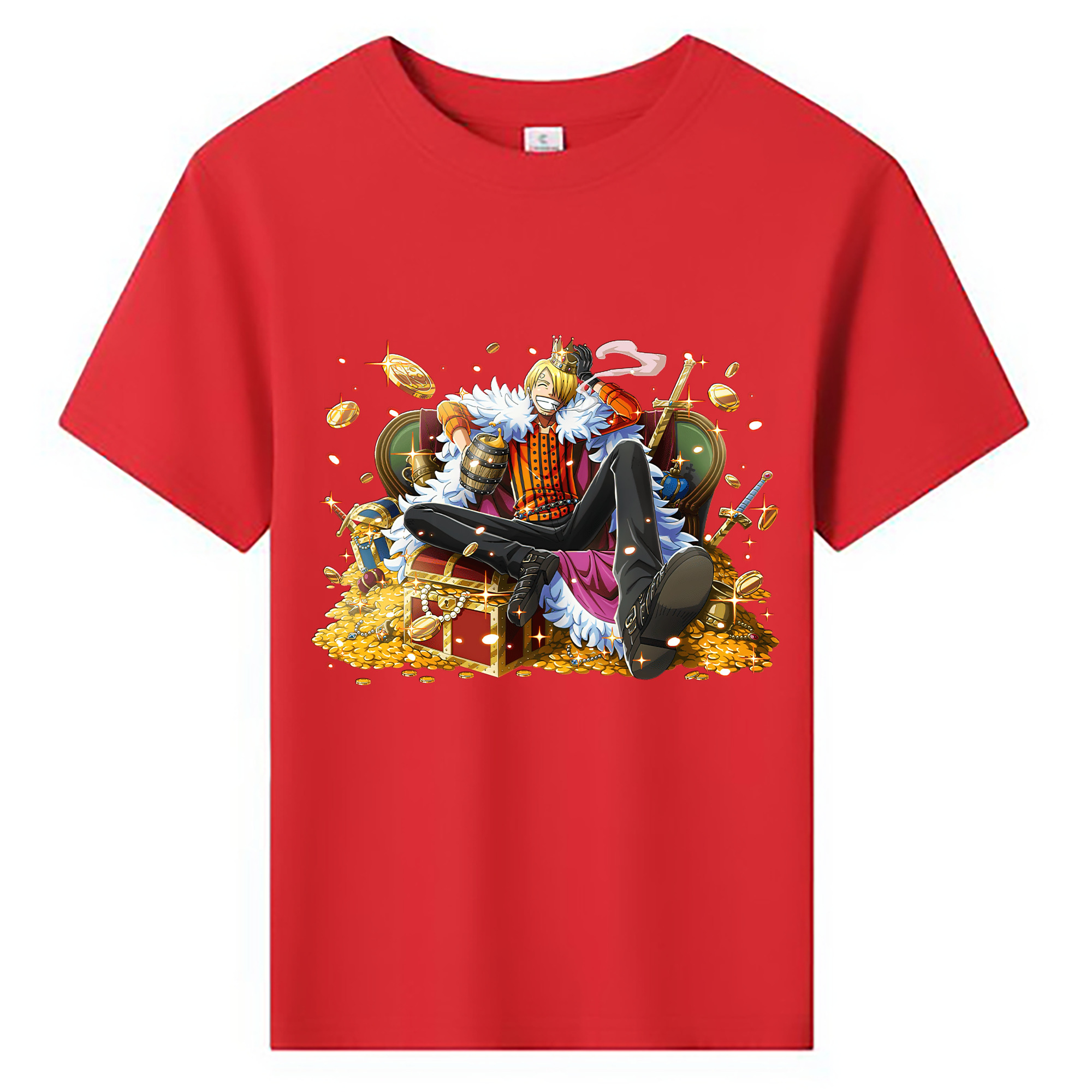 （画像用） ワンピース サンジ ONE PIECE Sanji 綿100％キッズTシャツ（フロントプリント）