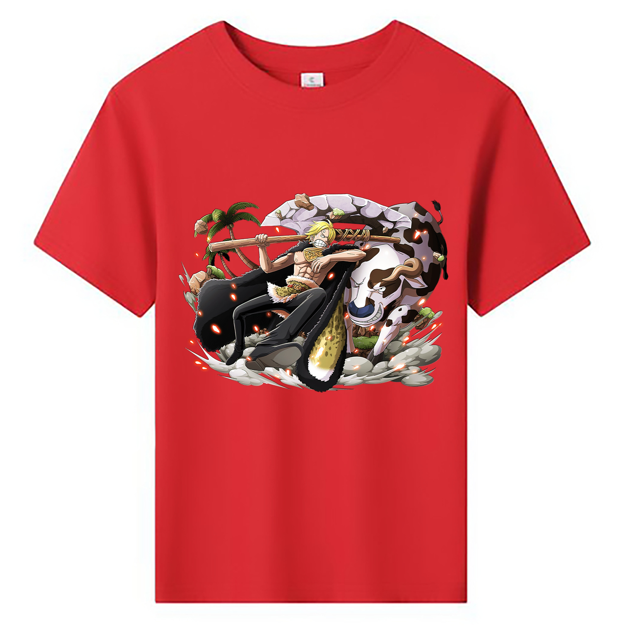 （画像用） ワンピース サンジ ONE PIECE Sanji 綿100％キッズTシャツ（フロントプリント）