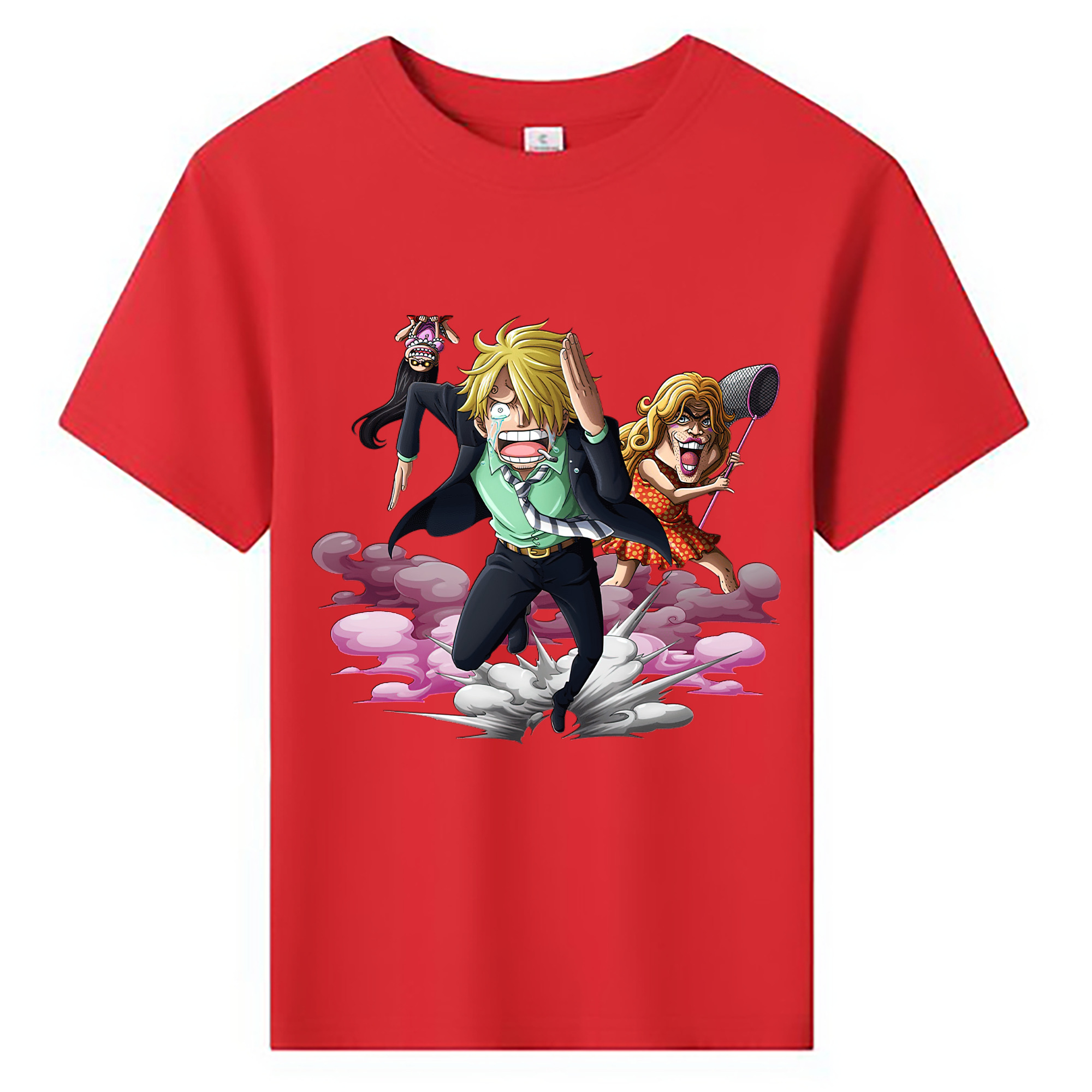 （画像用） ワンピース サンジ ONE PIECE Sanji 綿100％キッズTシャツ（フロントプリント）