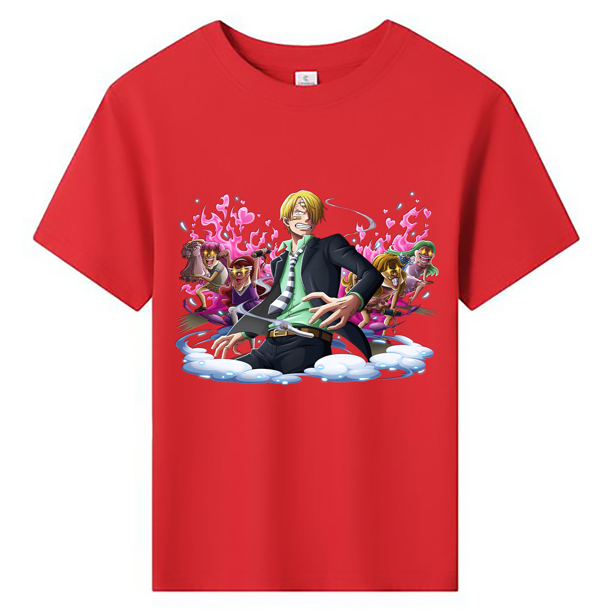 （画像用） ワンピース サンジ ONE PIECE Sanji 綿100％キッズTシャツ（フロントプリント）
