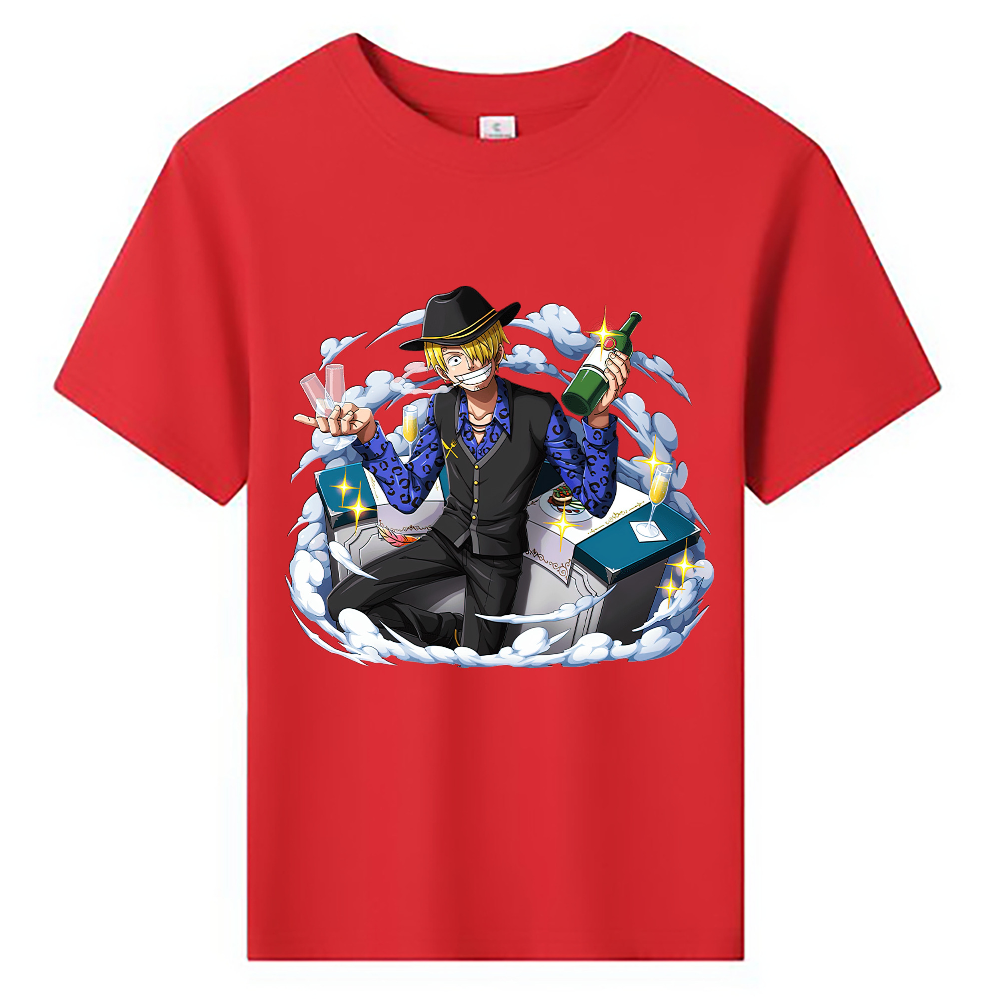 （画像用） ワンピース サンジ ONE PIECE Sanji 綿100％キッズTシャツ（フロントプリント）