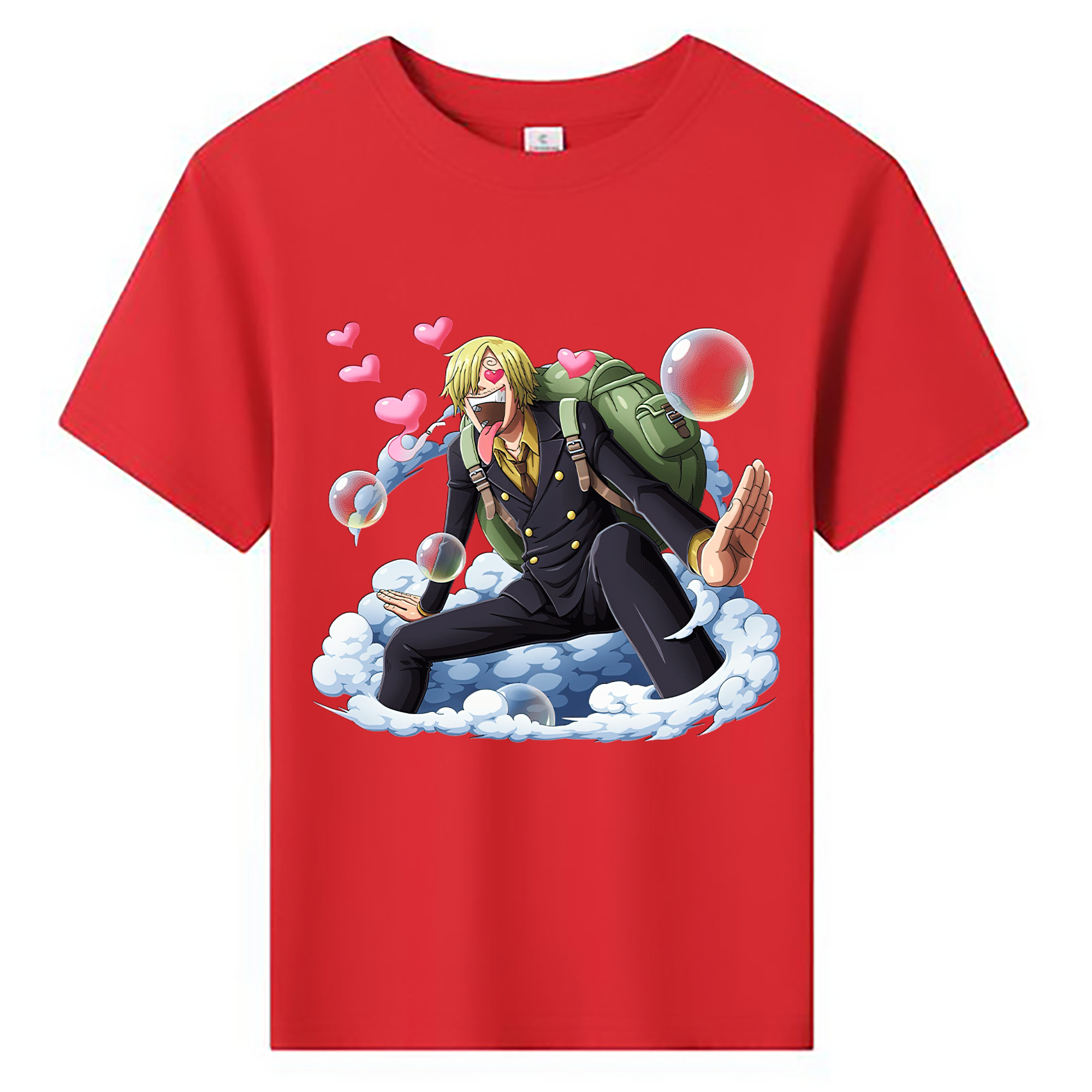 （画像用） ワンピース サンジ ONE PIECE Sanji 綿100％キッズTシャツ（フロントプリント）