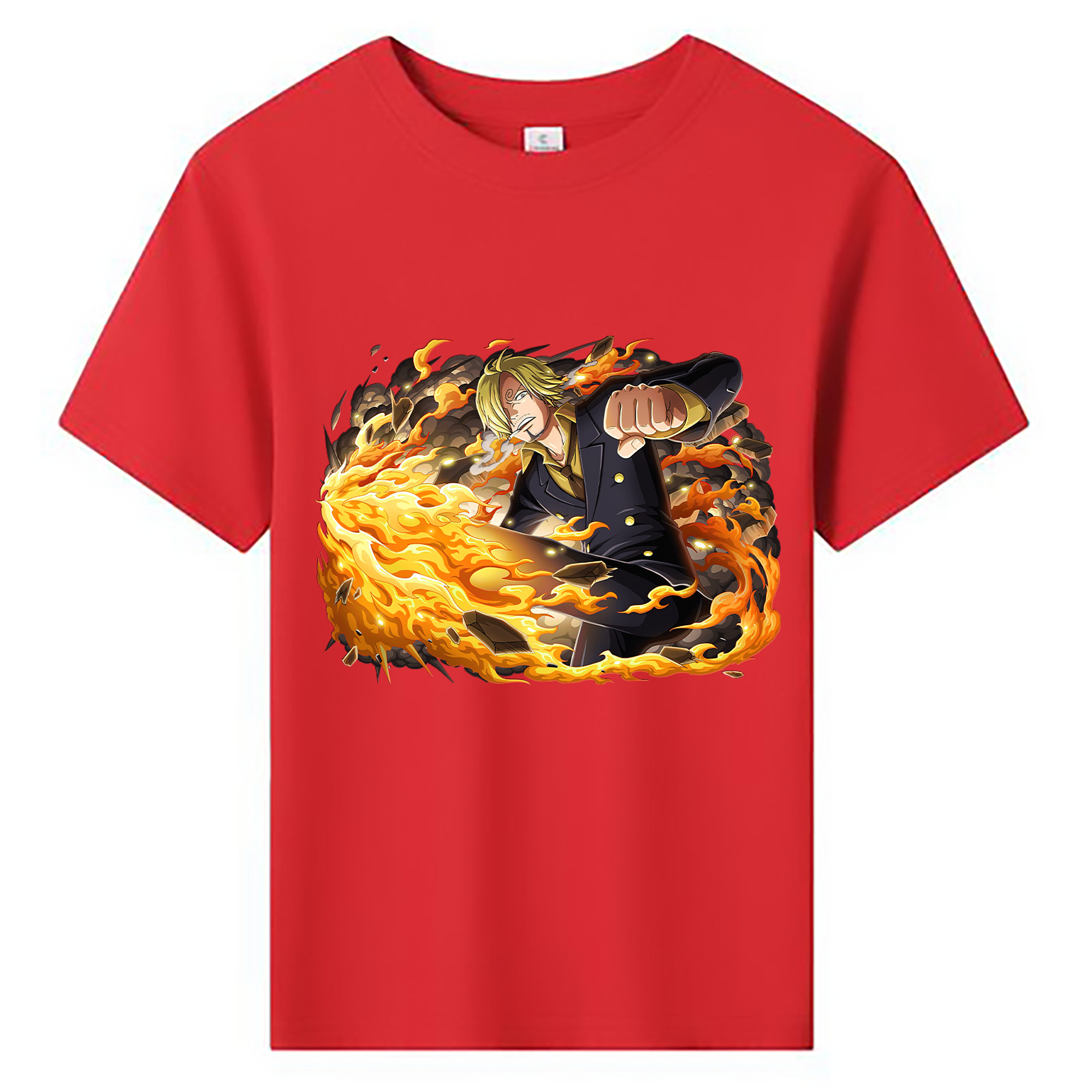 （画像用） ワンピース サンジ ONE PIECE Sanji 綿100％キッズTシャツ（フロントプリント）