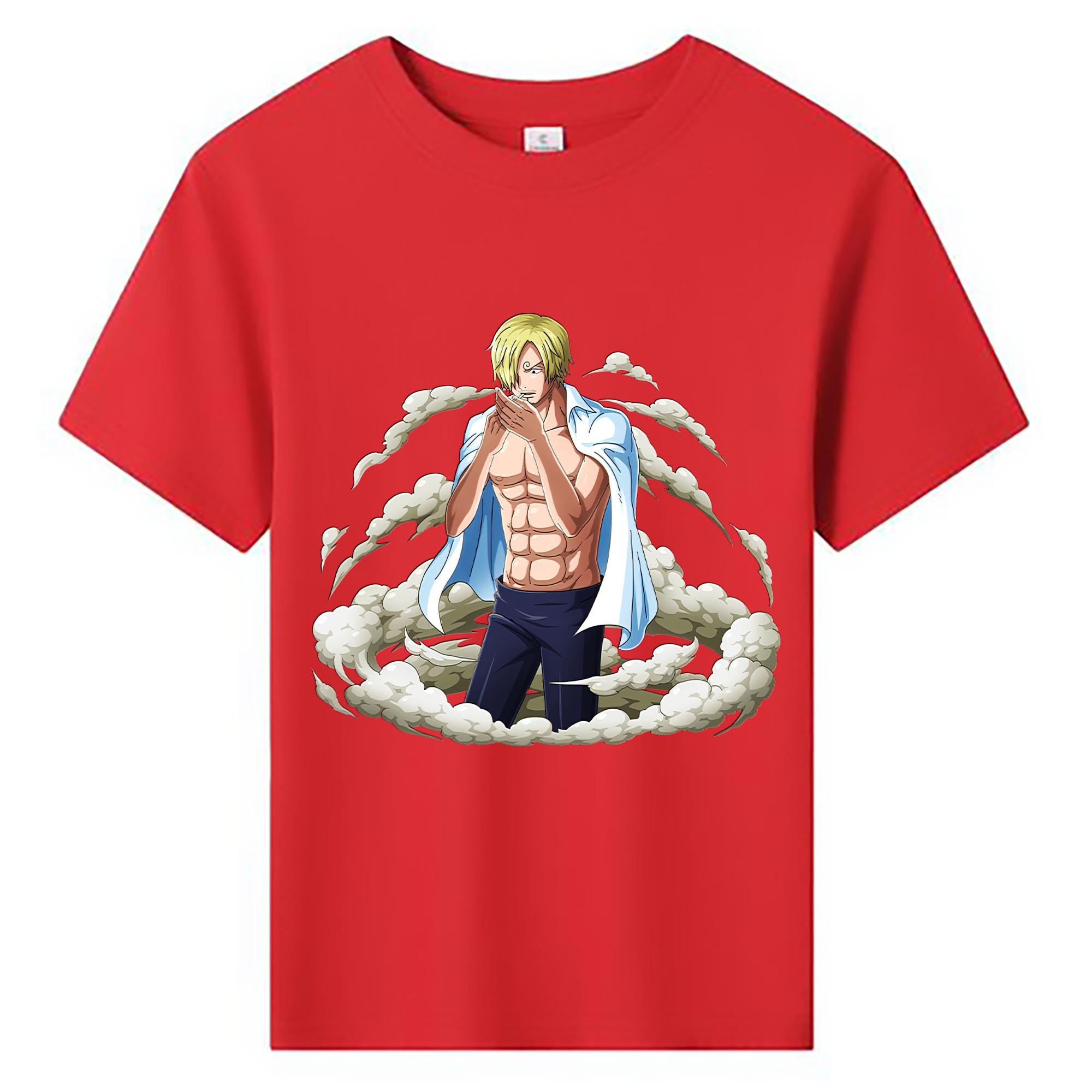（画像用） ワンピース サンジ ONE PIECE Sanji 綿100％キッズTシャツ（フロントプリント）