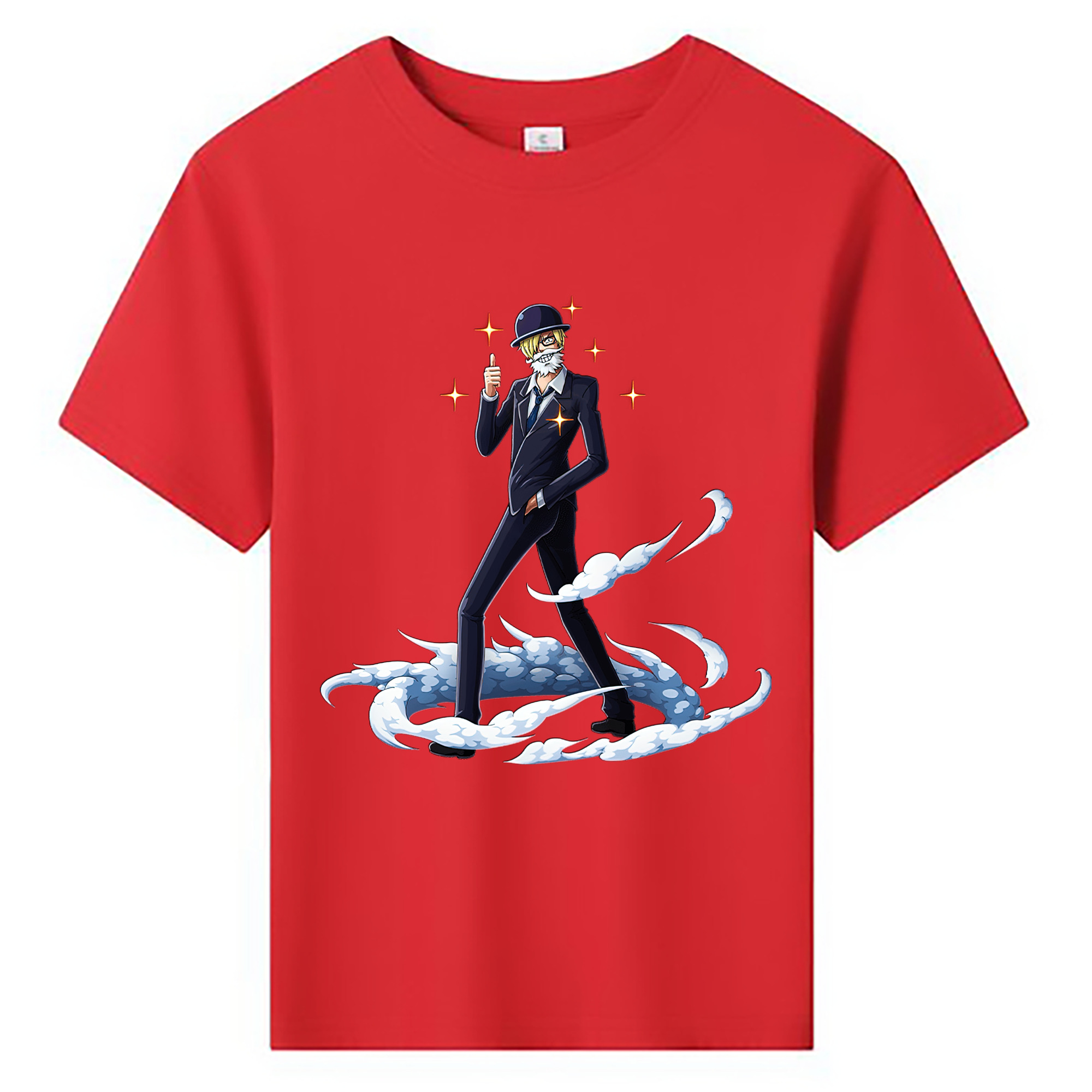 （画像用） ワンピース サンジ ONE PIECE Sanji 綿100％キッズTシャツ（フロントプリント）