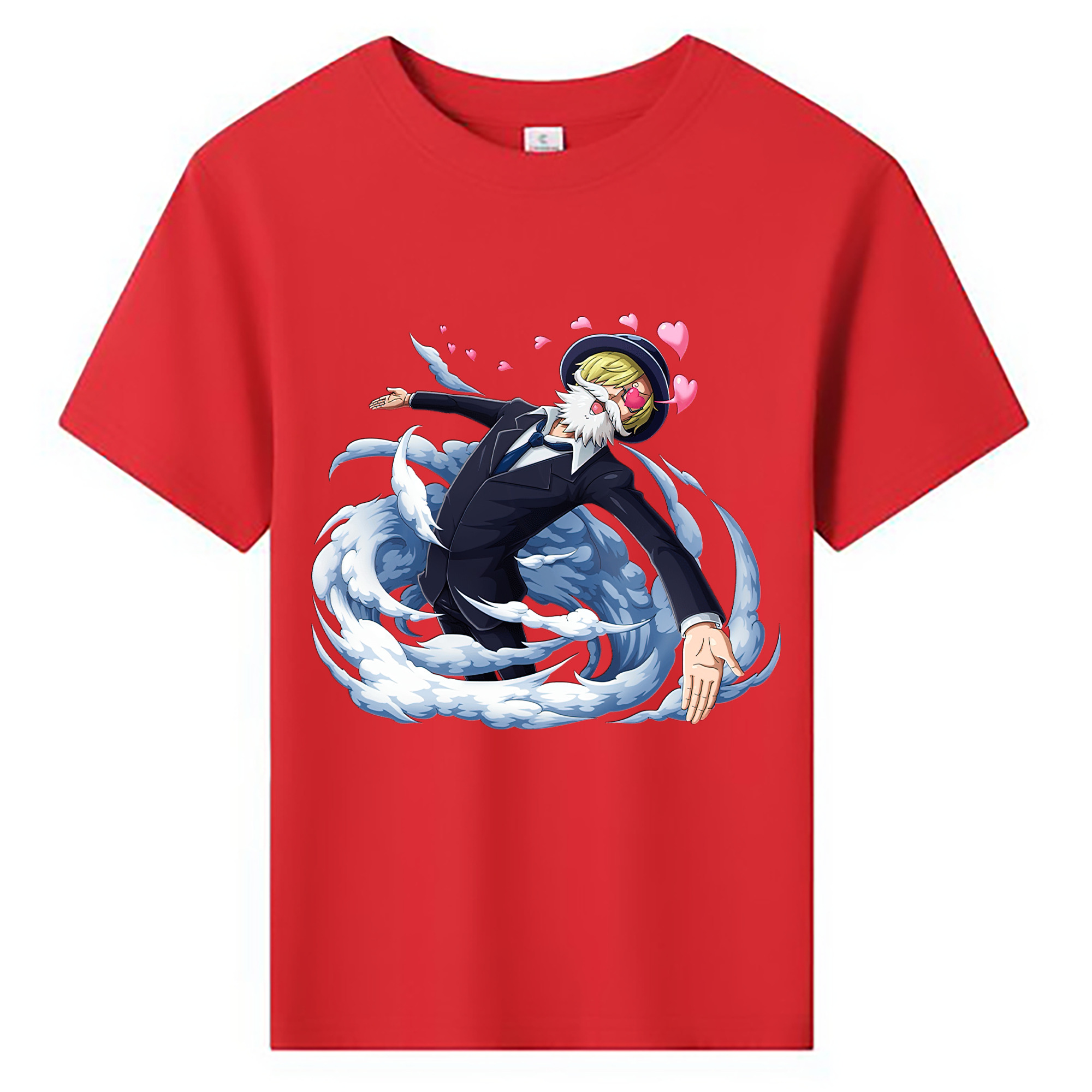 （画像用） ワンピース サンジ ONE PIECE Sanji 綿100％キッズTシャツ（フロントプリント）