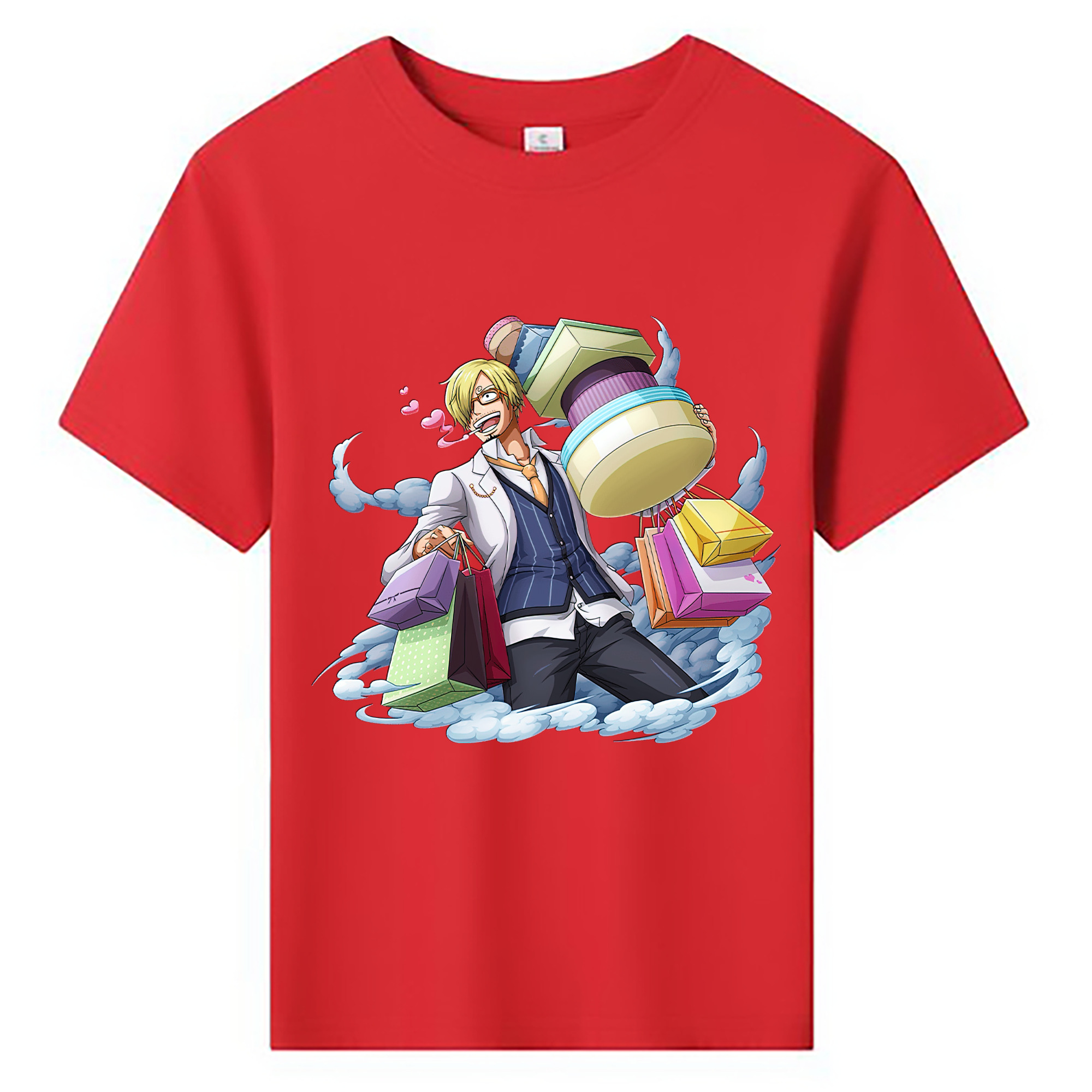 （画像用） ワンピース サンジ ONE PIECE Sanji 綿100％キッズTシャツ（フロントプリント）