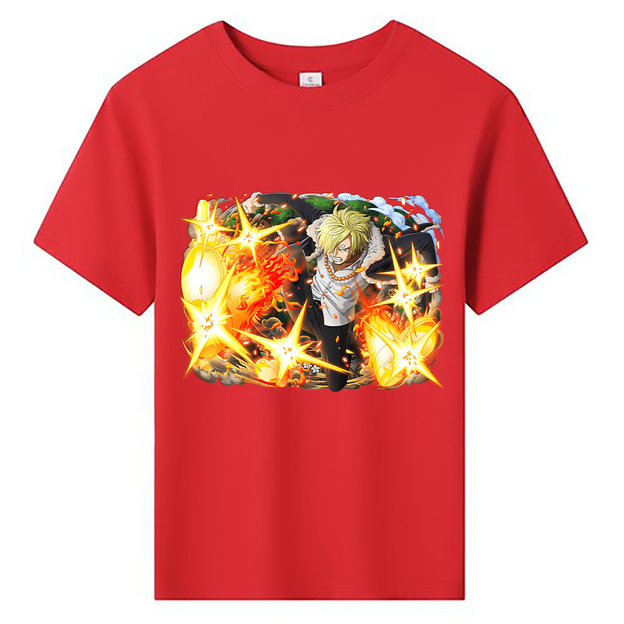 （画像用） ワンピース サンジ ONE PIECE Sanji 綿100％キッズTシャツ（フロントプリント）