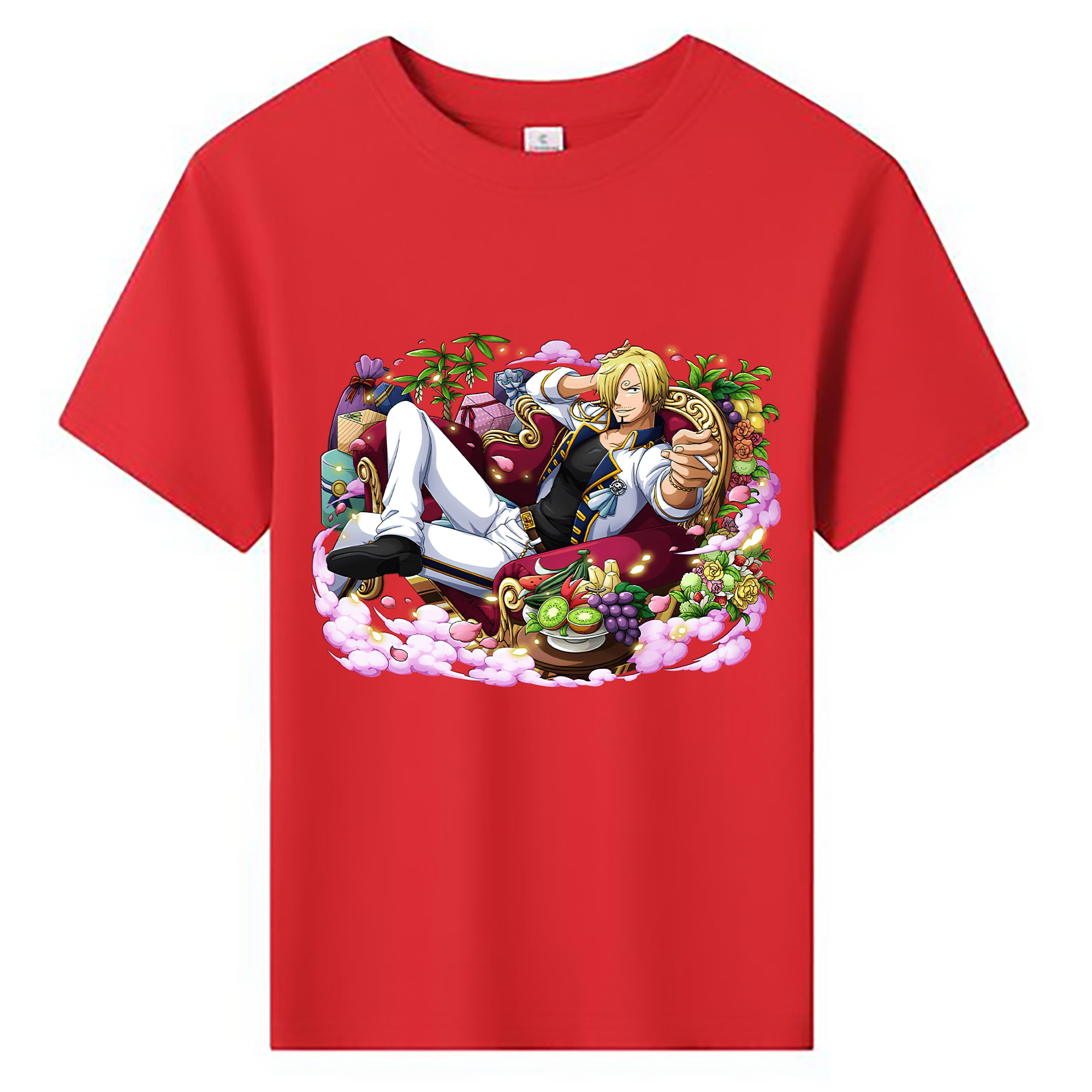 （画像用） ワンピース サンジ ONE PIECE Sanji 綿100％キッズTシャツ（フロントプリント）