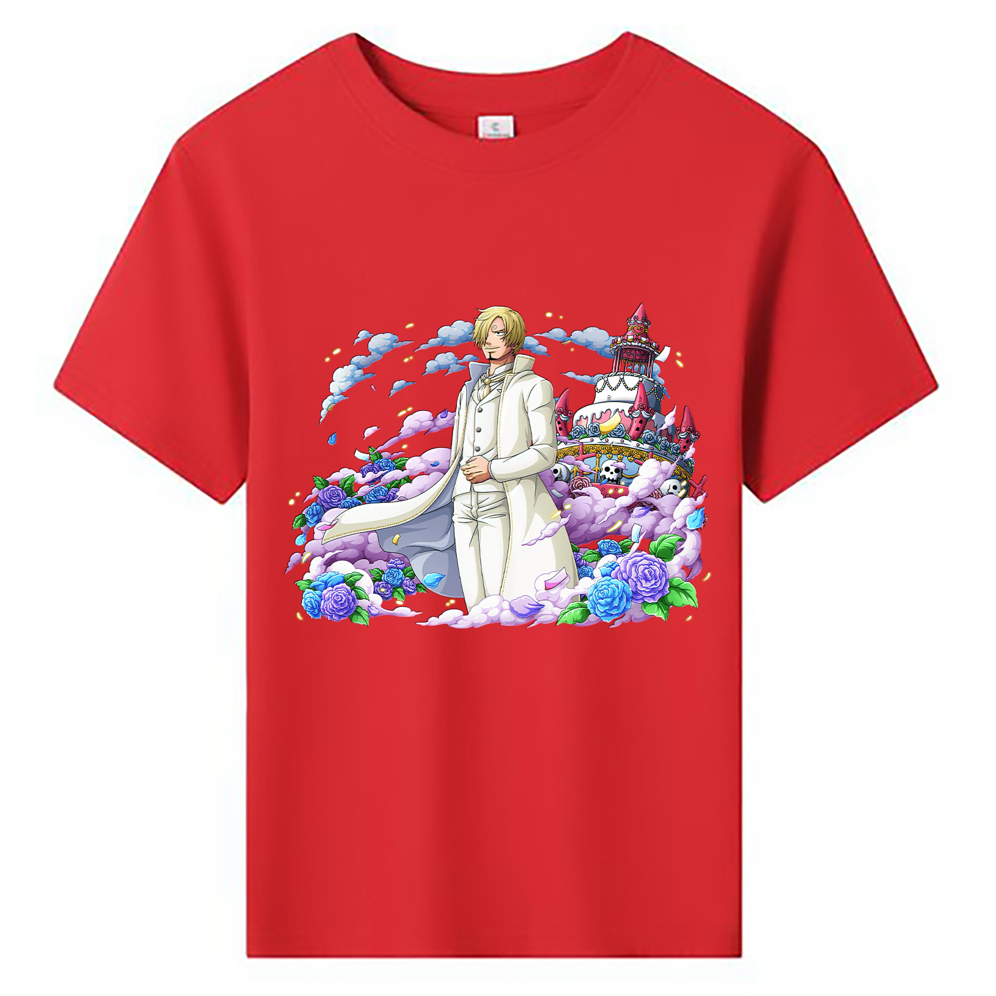 （画像用） ワンピース サンジ ONE PIECE Sanji 綿100％キッズTシャツ（フロントプリント）