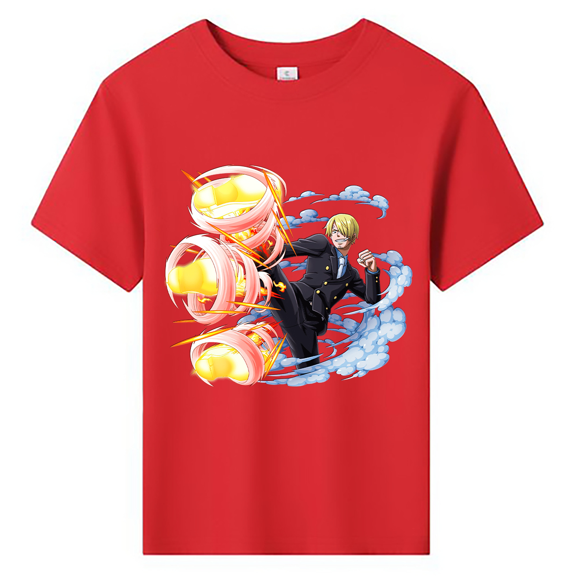 （画像用） ワンピース サンジ ONE PIECE Sanji 綿100％キッズTシャツ（フロントプリント）