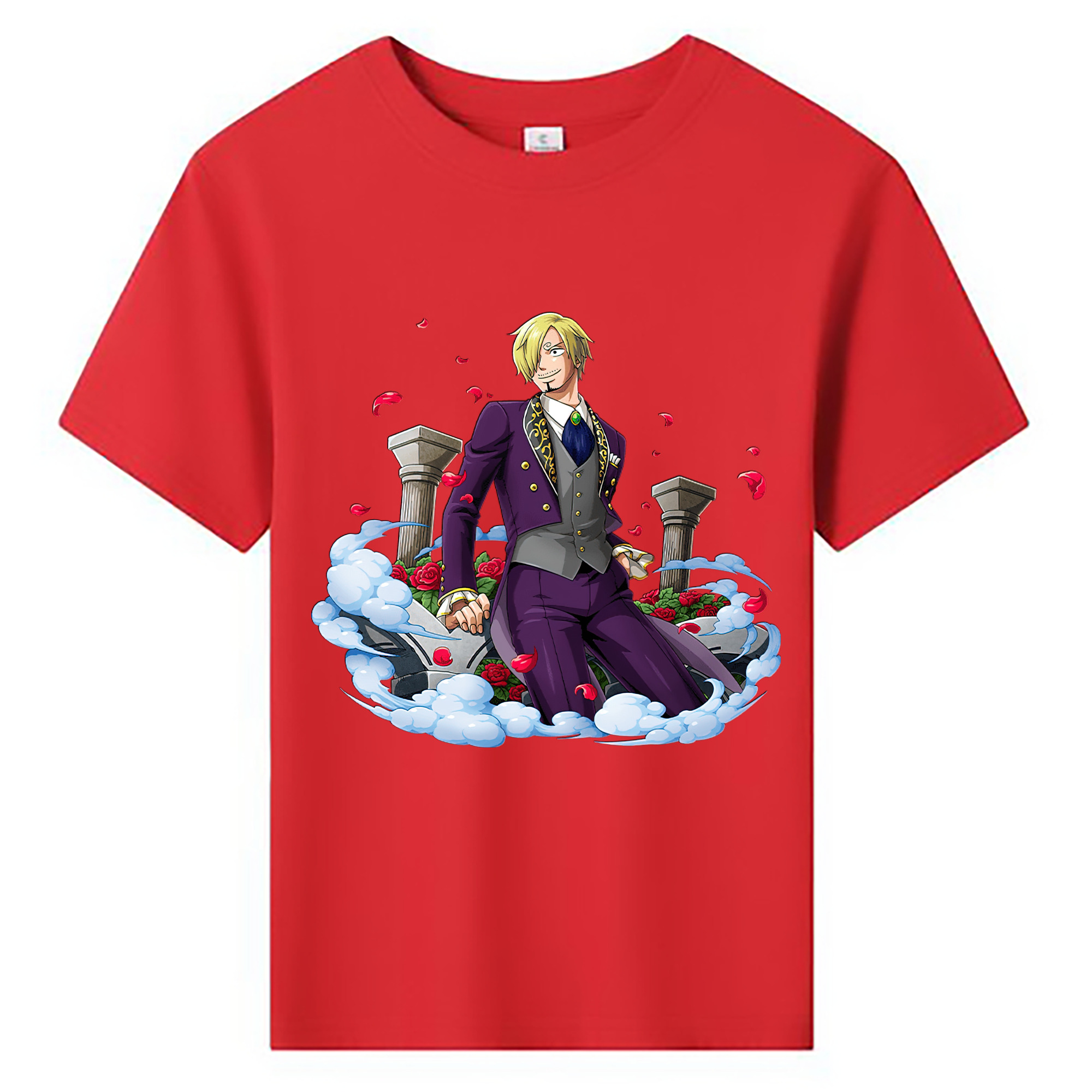 （画像用） ワンピース サンジ ONE PIECE Sanji 綿100％キッズTシャツ（フロントプリント）