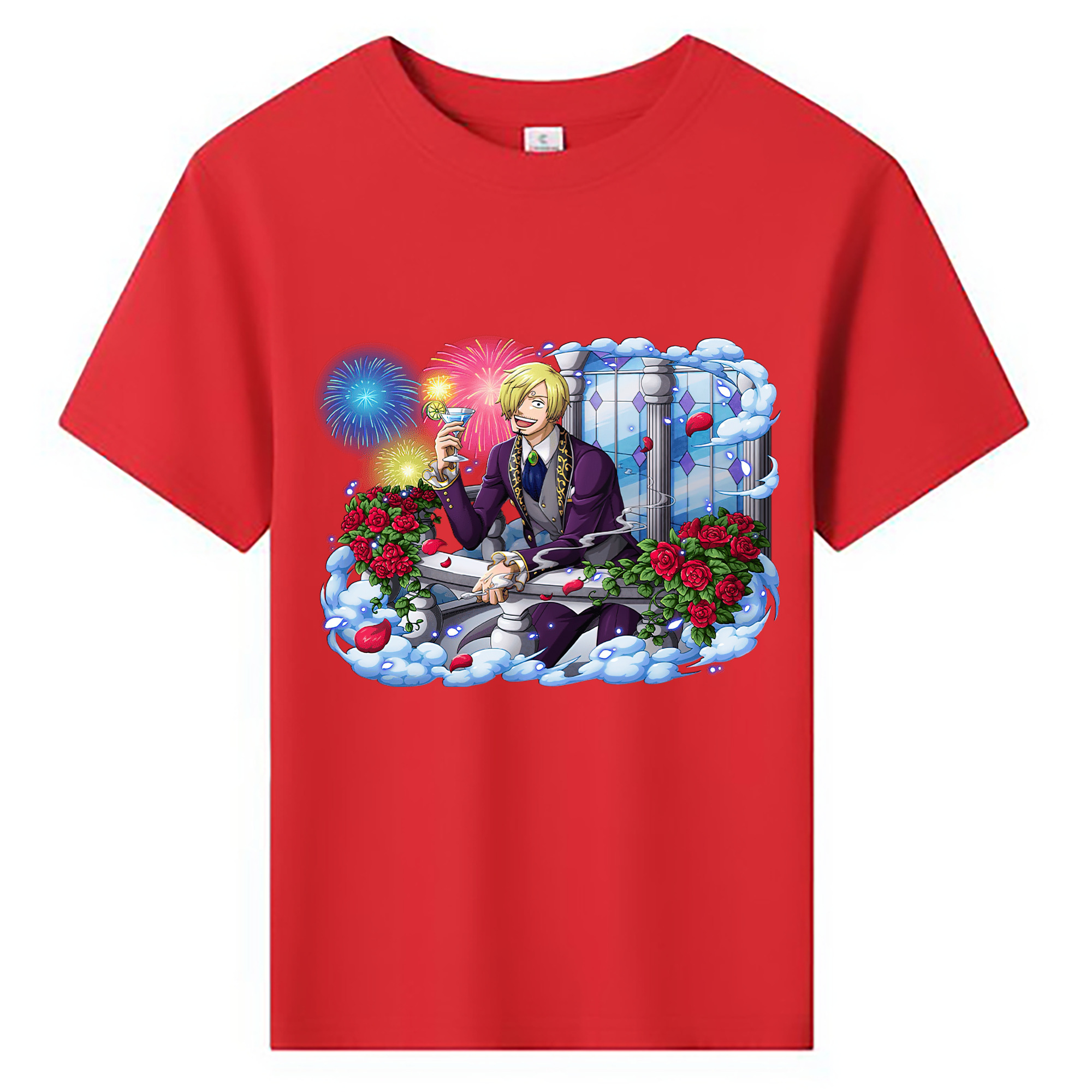 （画像用） ワンピース サンジ ONE PIECE Sanji 綿100％キッズTシャツ（フロントプリント）