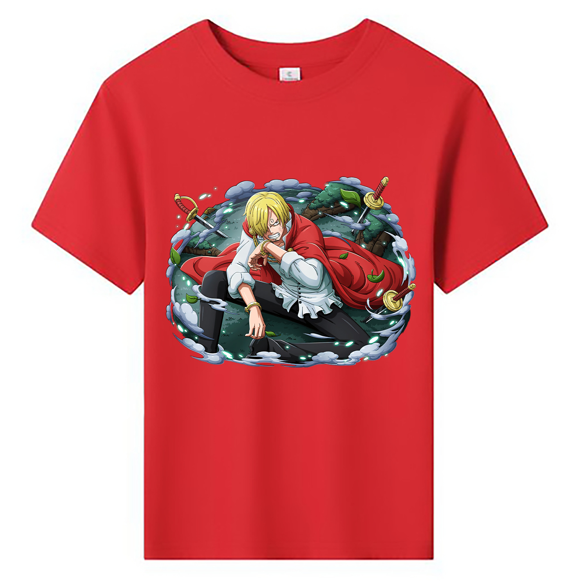 （画像用） ワンピース サンジ ONE PIECE Sanji 綿100％キッズTシャツ（フロントプリント）