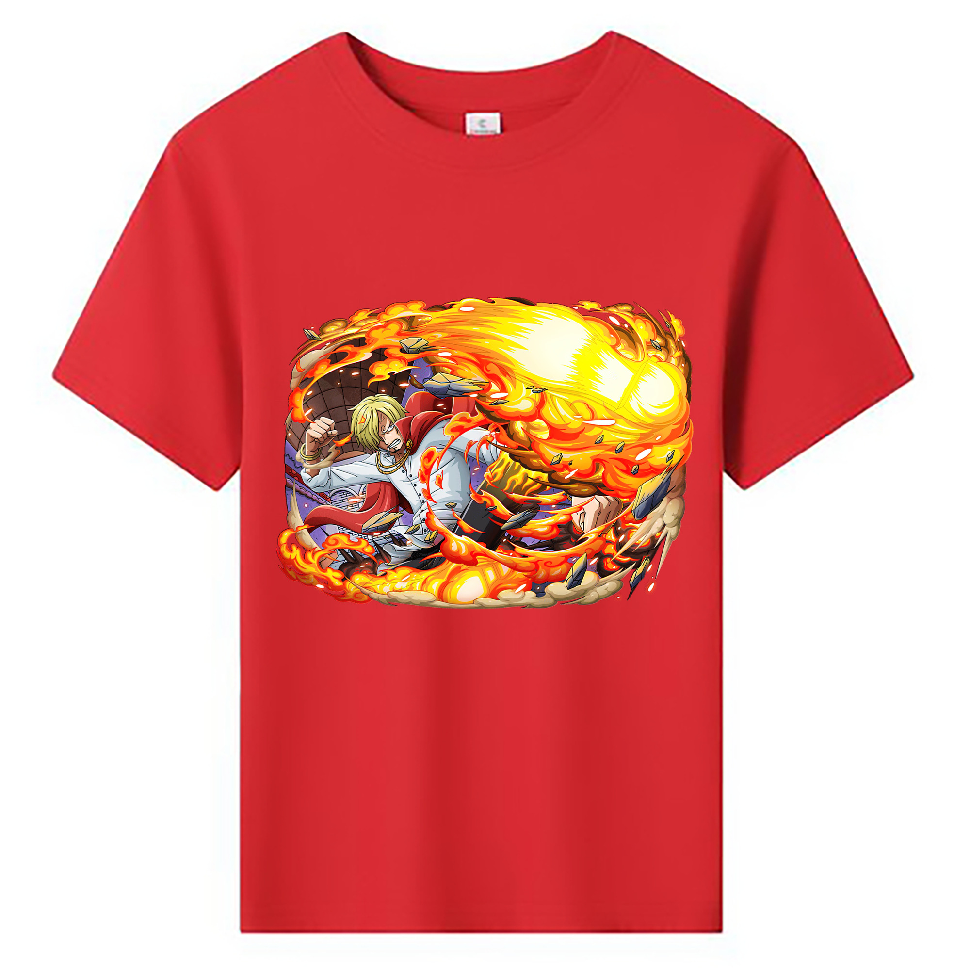 （画像用） ワンピース サンジ ONE PIECE Sanji 綿100％キッズTシャツ（フロントプリント）