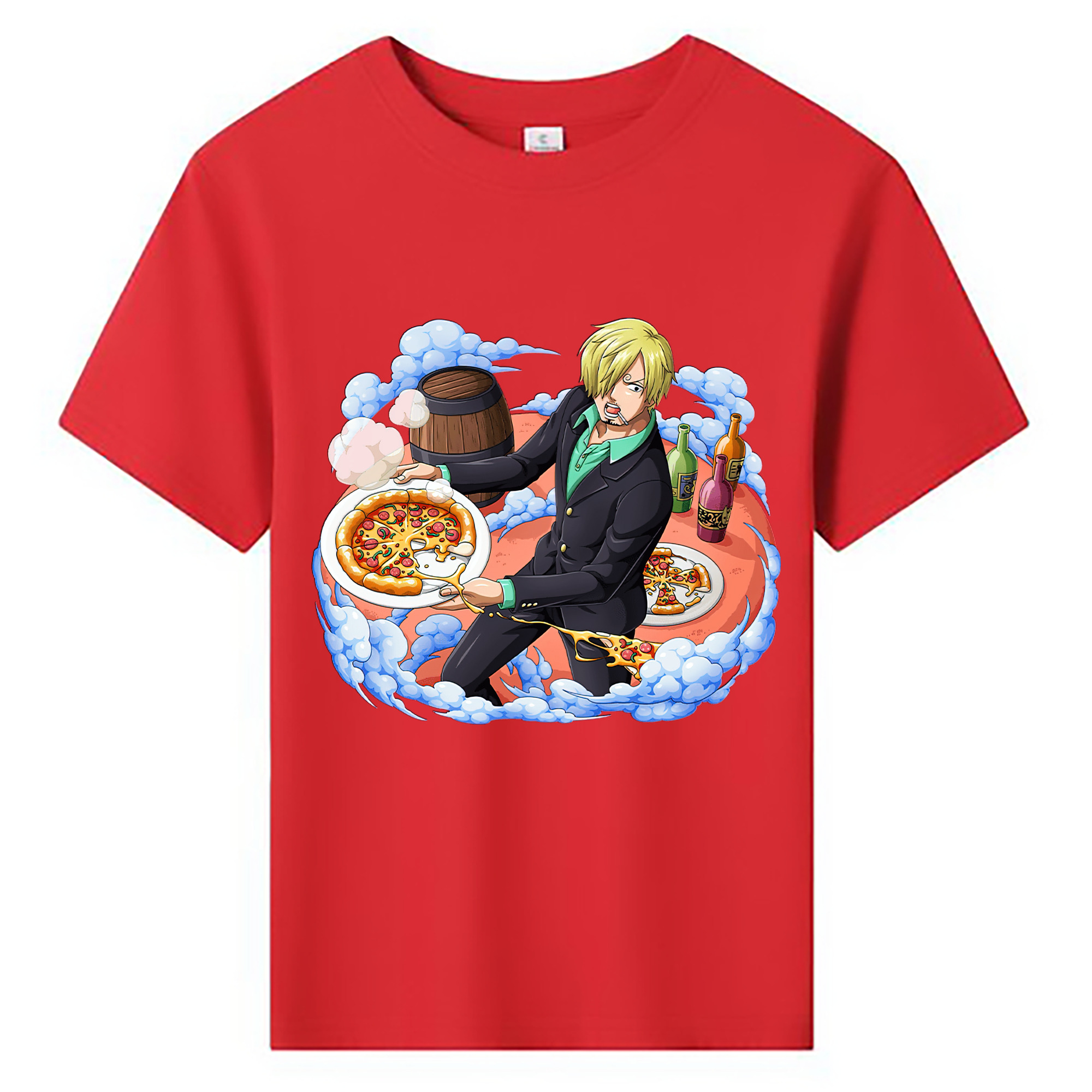 （画像用） ワンピース サンジ ONE PIECE Sanji 綿100％キッズTシャツ（フロントプリント）