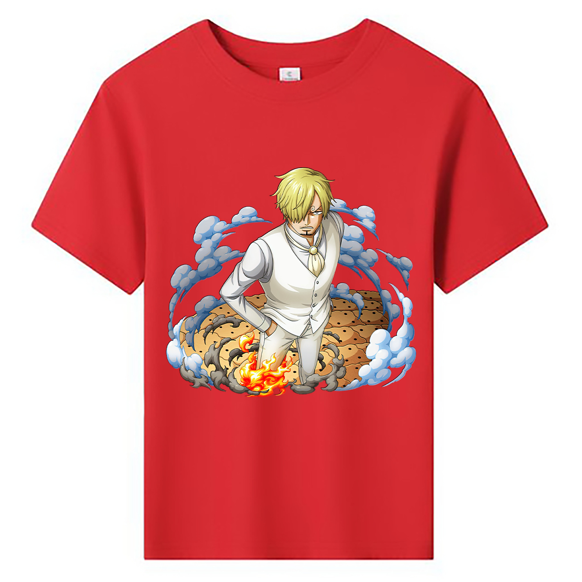 （画像用） ワンピース サンジ ONE PIECE Sanji 綿100％キッズTシャツ（フロントプリント）
