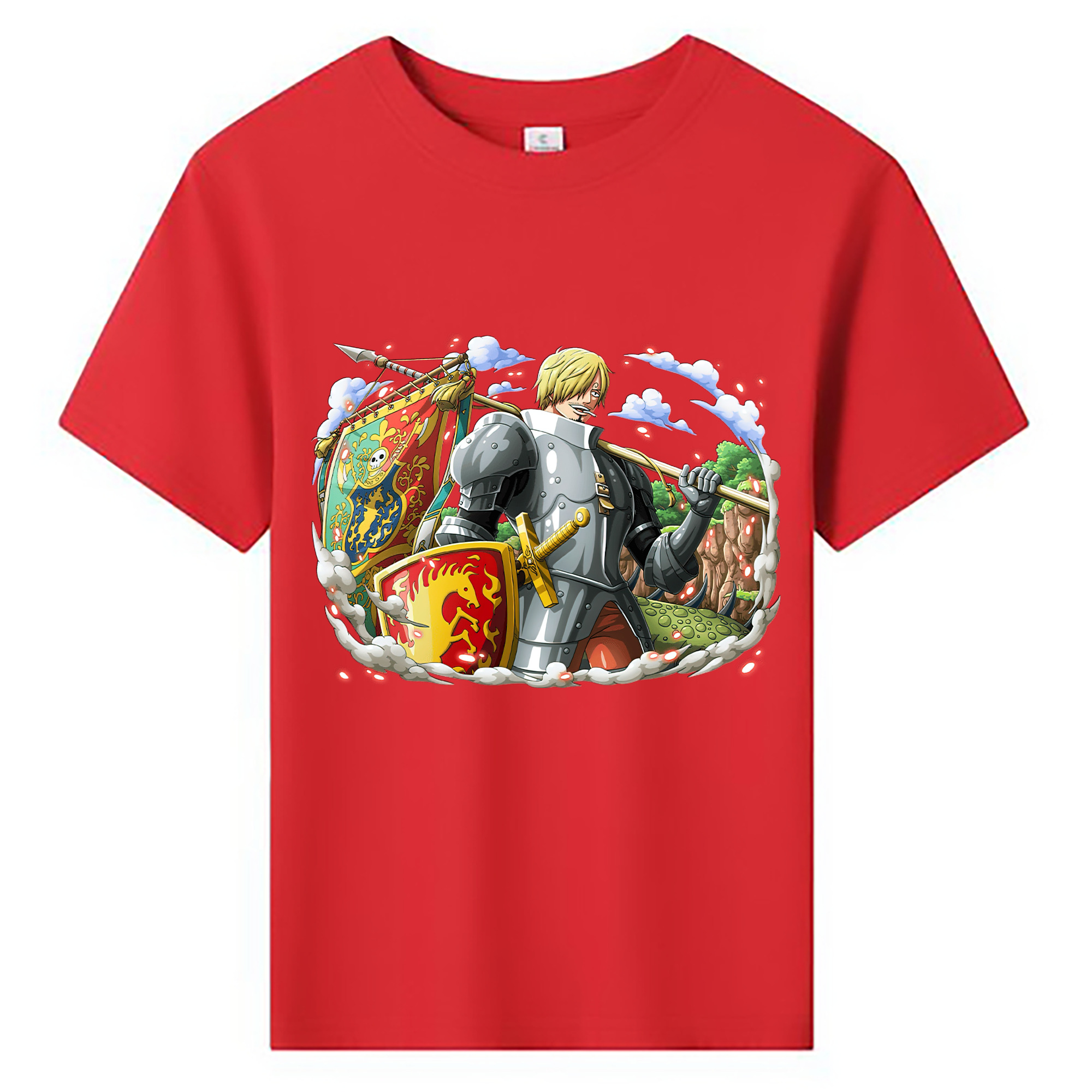 （画像用） ワンピース サンジ ONE PIECE Sanji 綿100％キッズTシャツ（フロントプリント）