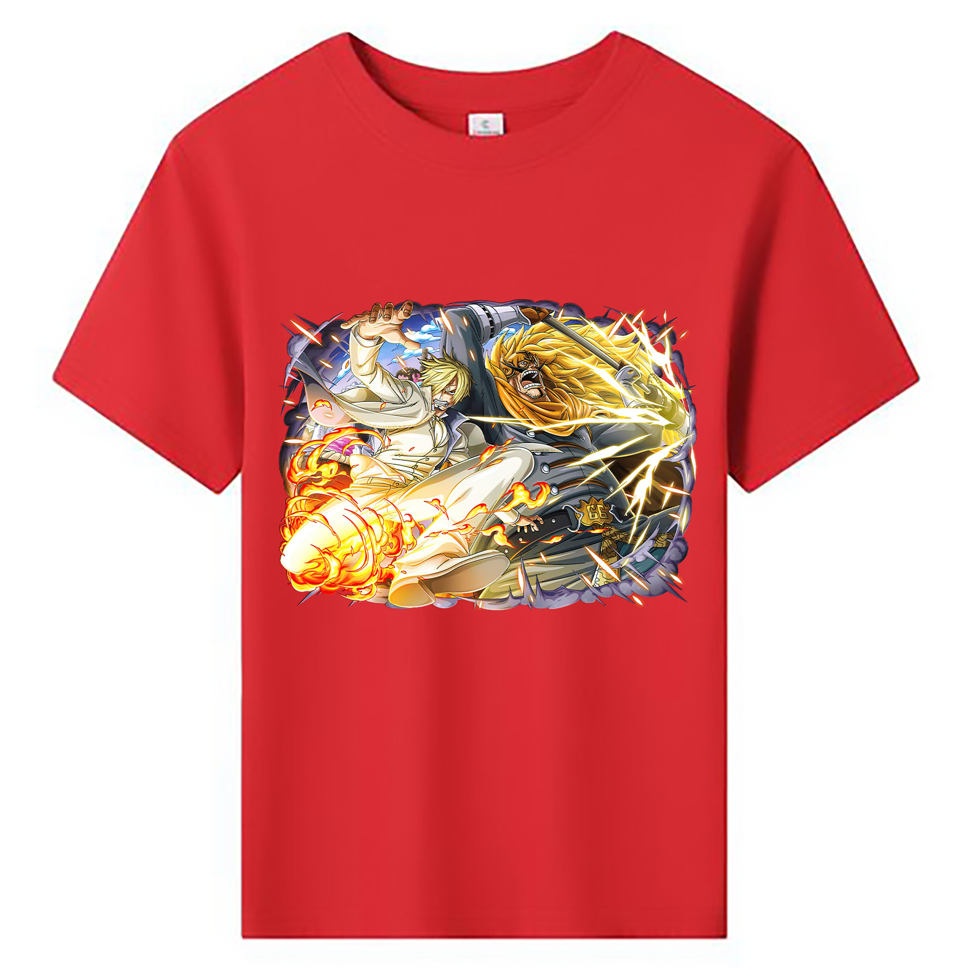 （画像用） ワンピース サンジ ONE PIECE Sanji 綿100％キッズTシャツ（フロントプリント）