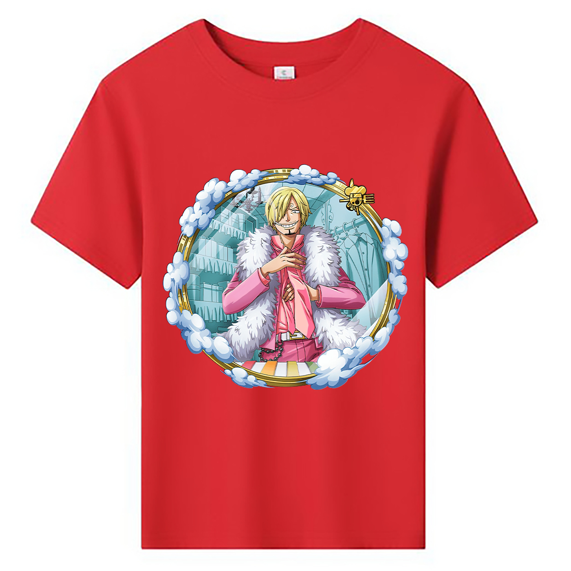 （画像用） ワンピース サンジ ONE PIECE Sanji 綿100％キッズTシャツ（フロントプリント）