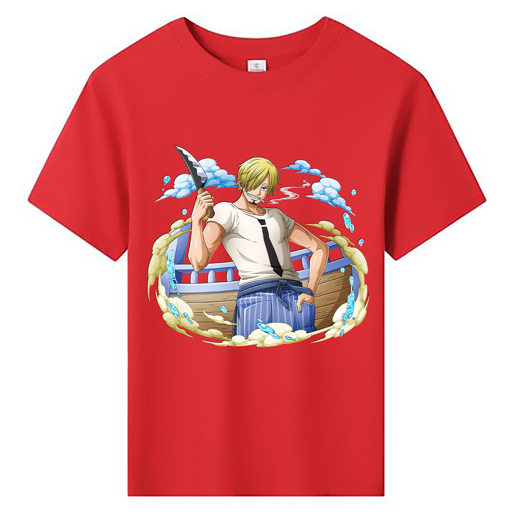 （画像用） ワンピース サンジ ONE PIECE Sanji 綿100％キッズTシャツ（フロントプリント）