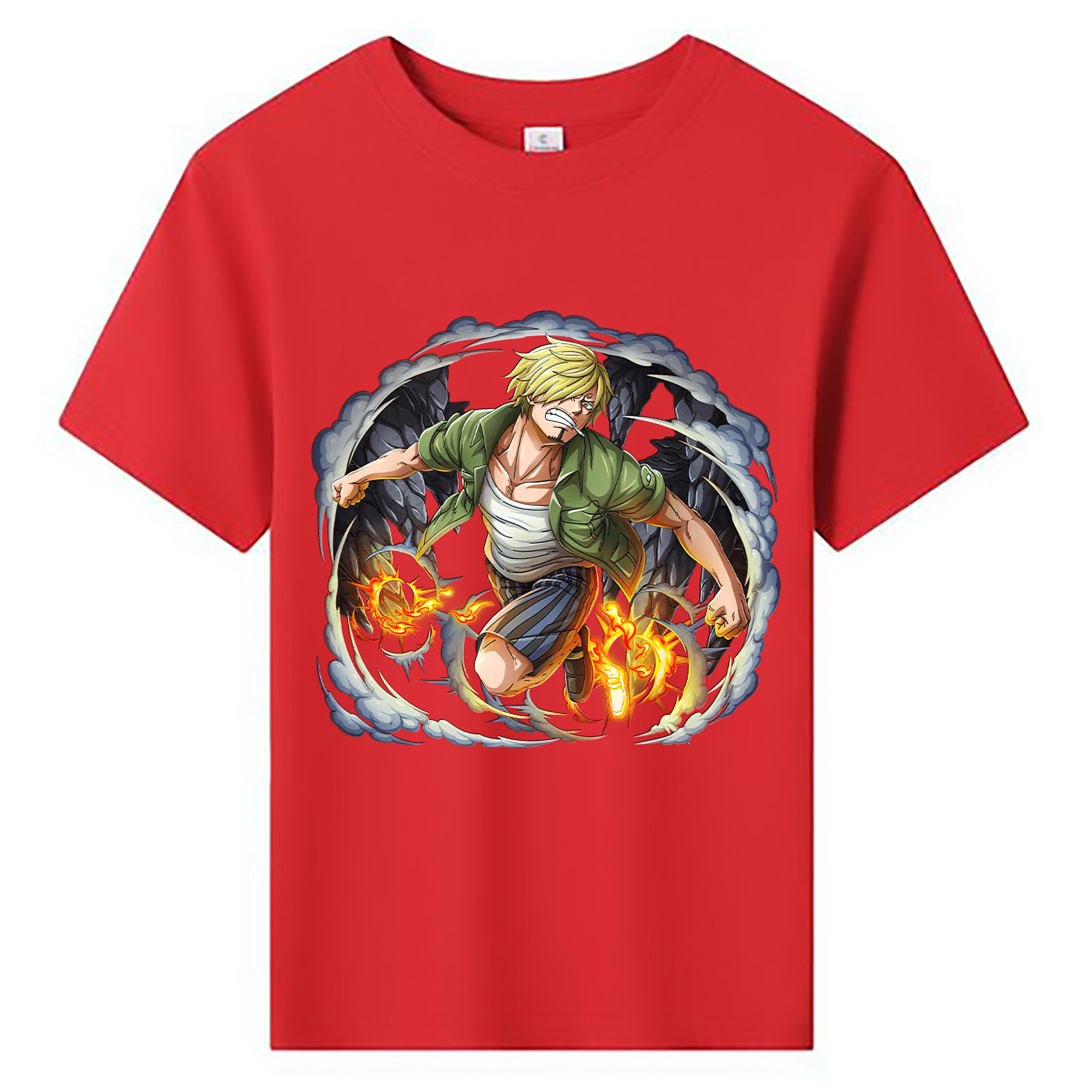 （画像用） ワンピース サンジ ONE PIECE Sanji 綿100％キッズTシャツ（フロントプリント）