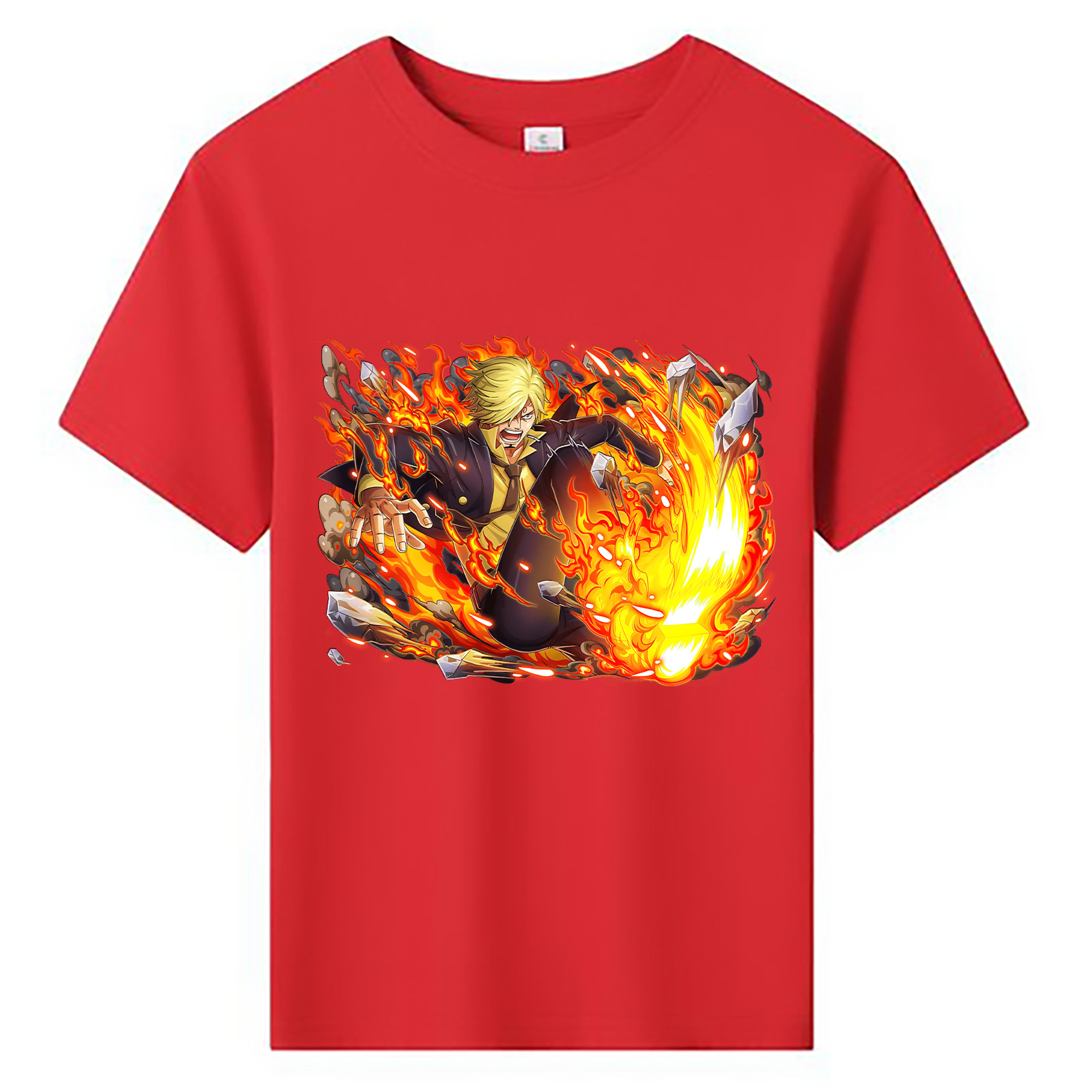 ワンピース サンジ ONE PIECE Sanji 綿100％キッズTシャツ（フロントプリント）