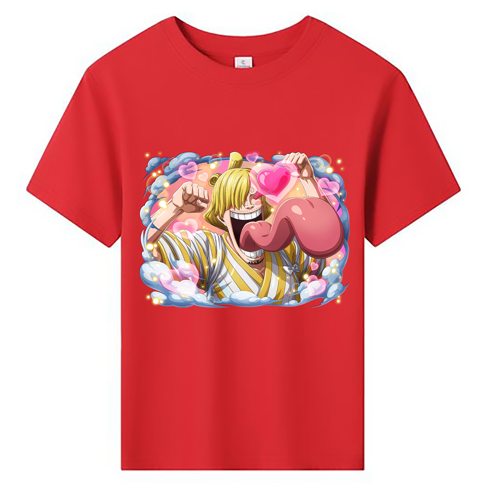 （画像用） ワンピース サンジ ONE PIECE Sanji 綿100％キッズTシャツ（フロントプリント）