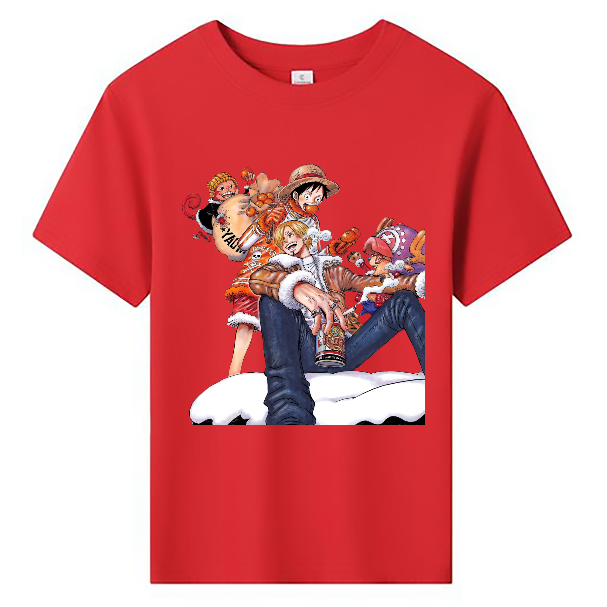 （画像用） ワンピース サンジ ONE PIECE Sanji 綿100％キッズTシャツ（フロントプリント）