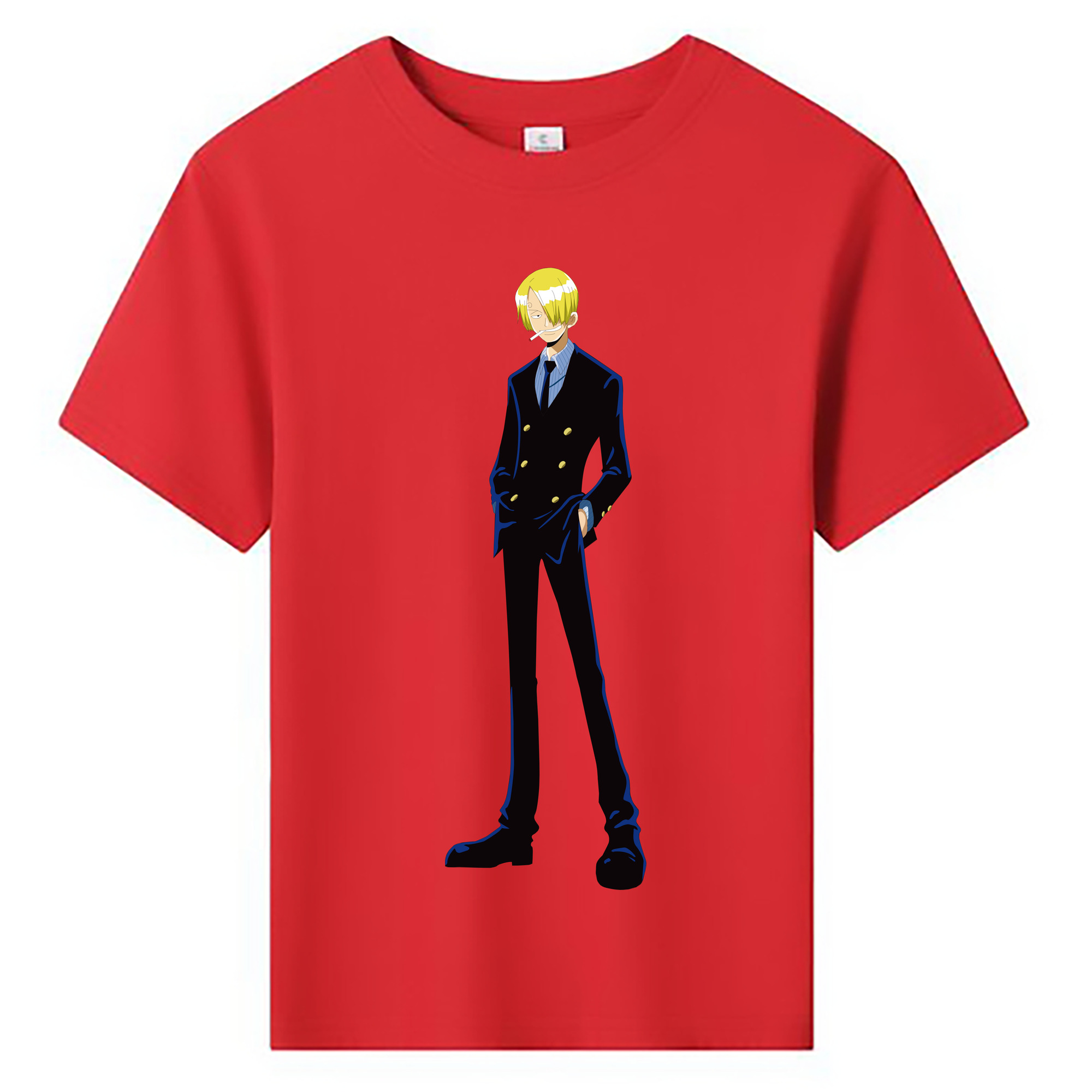 ワンピース サンジ ONE PIECE Sanji 綿100％キッズTシャツ（フロントプリント）