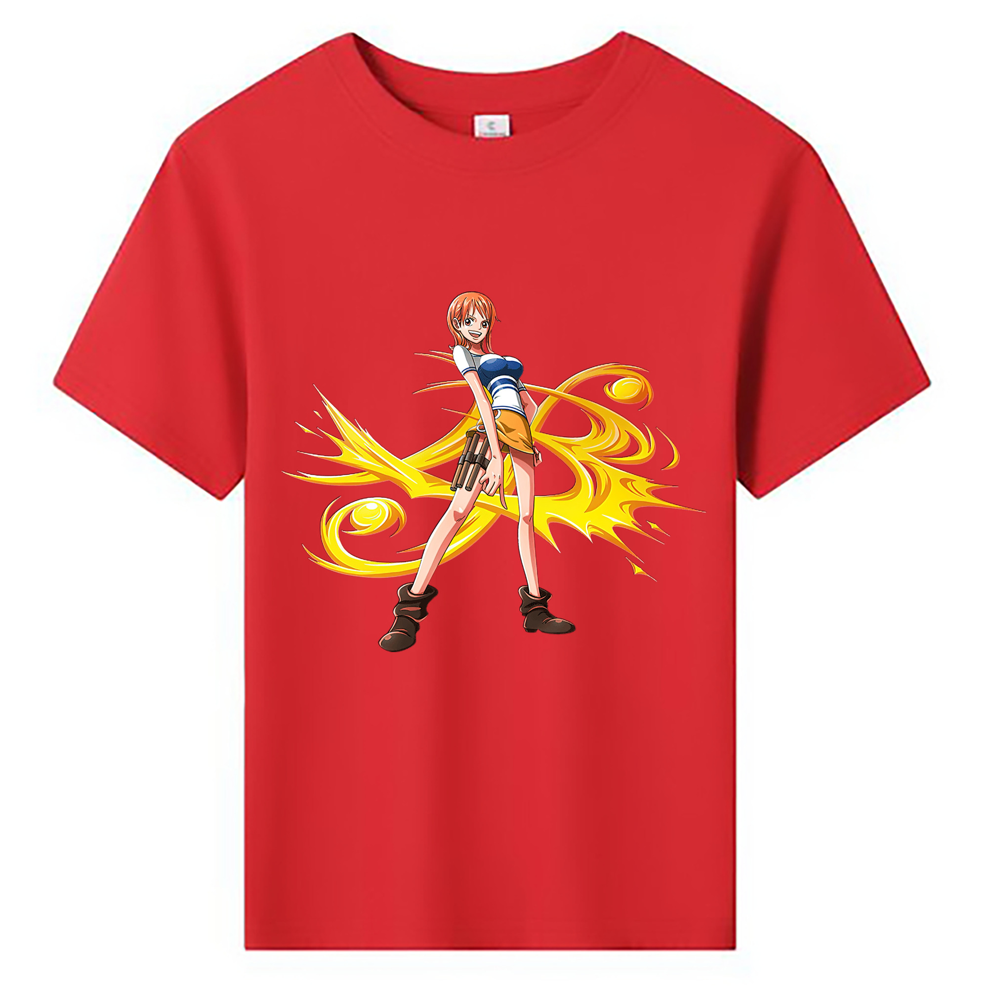 （画像用） ワンピース ナミ ONE PIECE Nami 綿100％キッズTシャツ（フロントプリント）