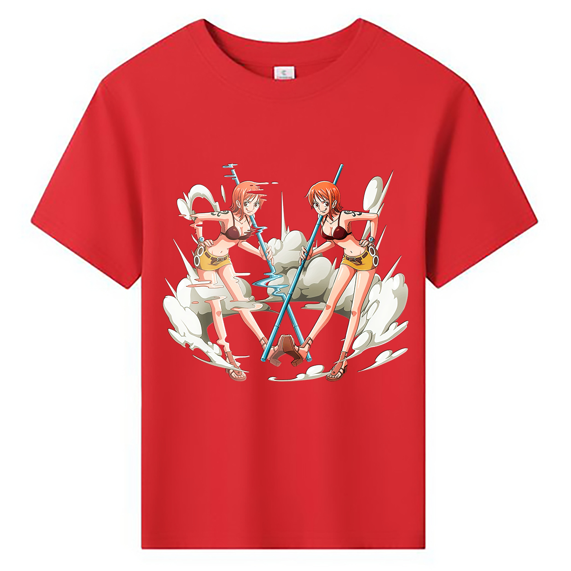 （画像用） ワンピース ナミ ONE PIECE Nami 綿100％キッズTシャツ（フロントプリント）