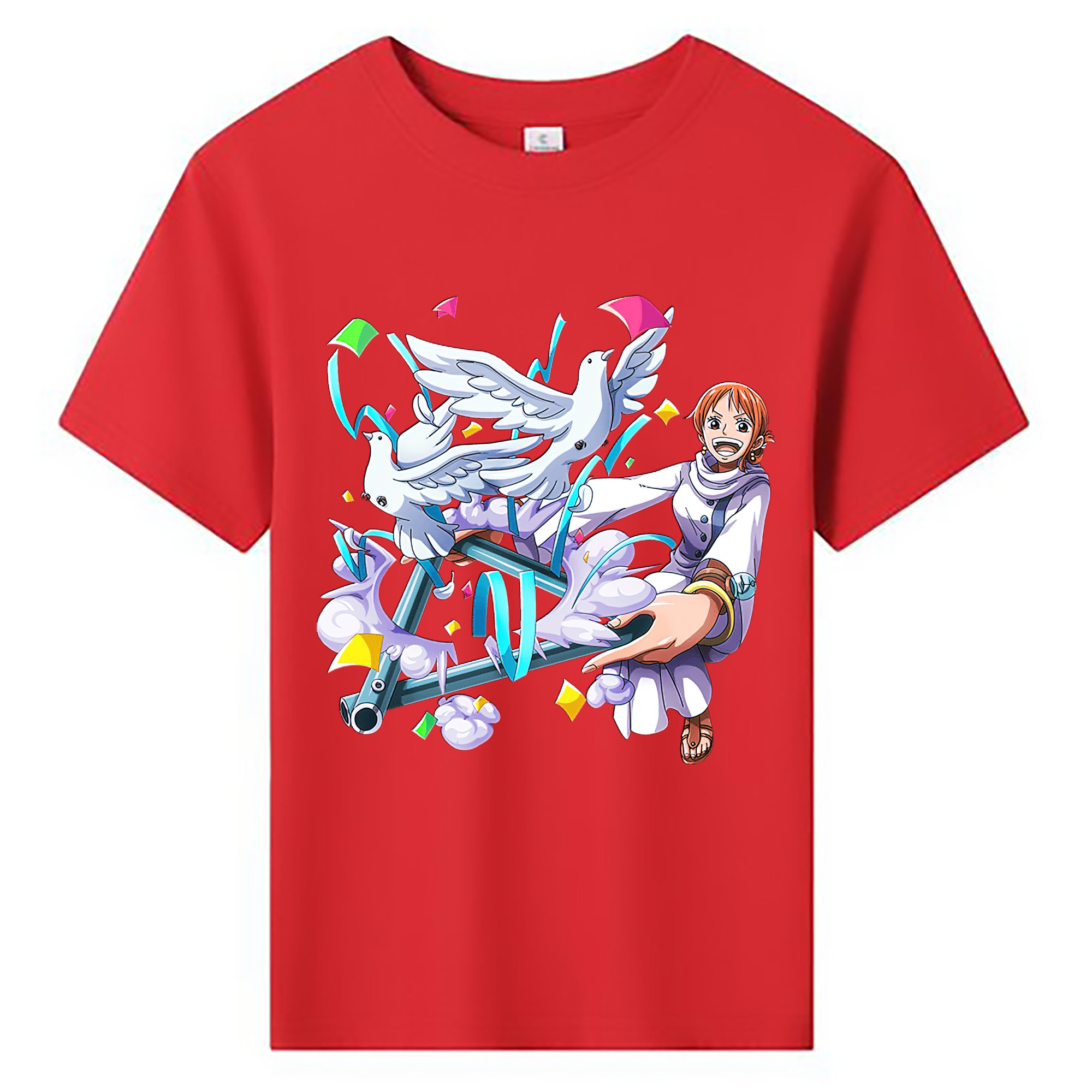 （画像用） ワンピース ナミ ONE PIECE Nami 綿100％キッズTシャツ（フロントプリント）