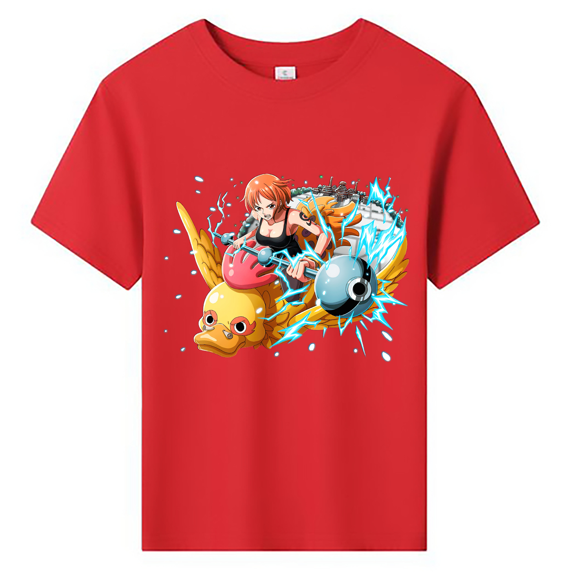 （画像用） ワンピース ナミ ONE PIECE Nami 綿100％キッズTシャツ（フロントプリント）