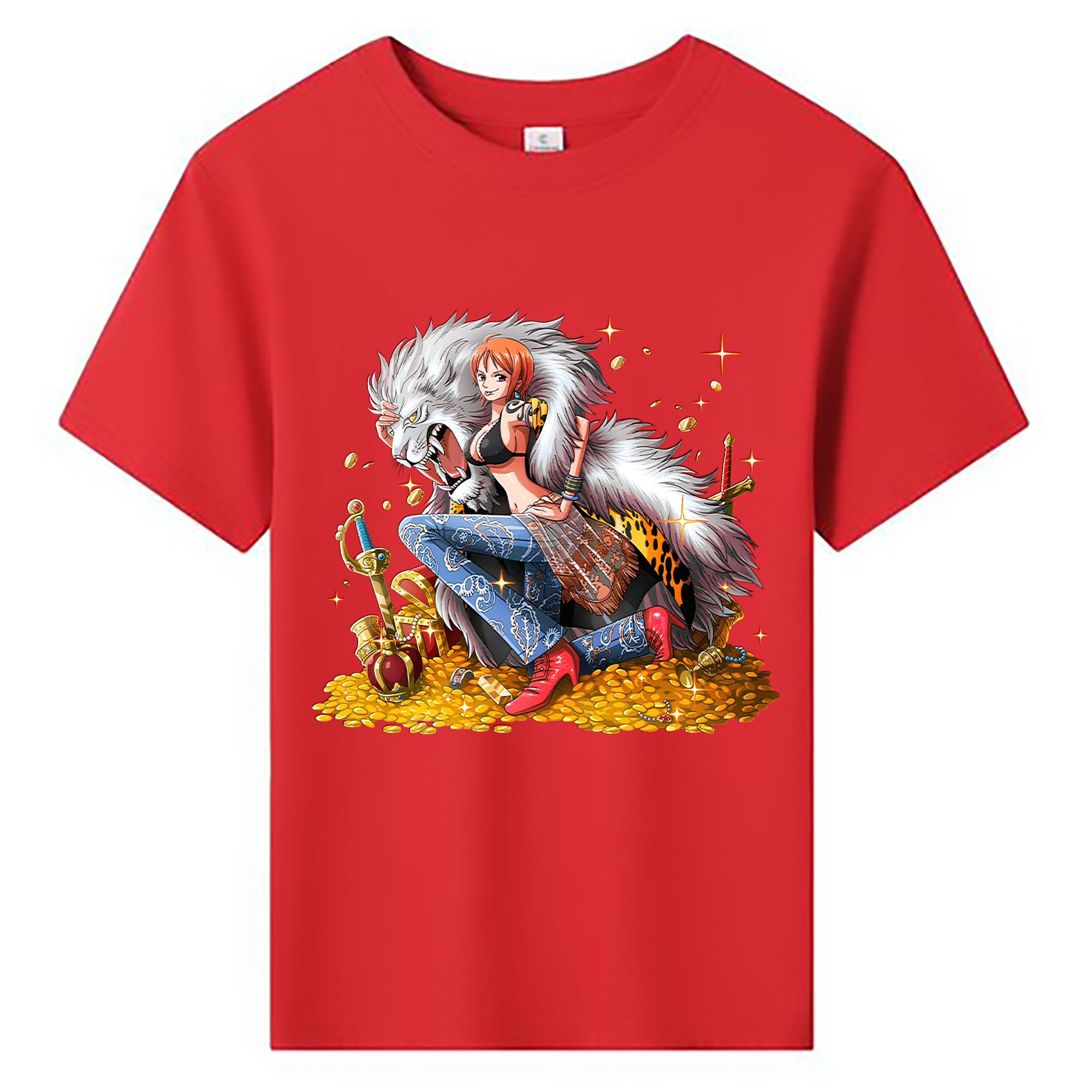 （画像用） ワンピース ナミ ONE PIECE Nami 綿100％キッズTシャツ（フロントプリント）