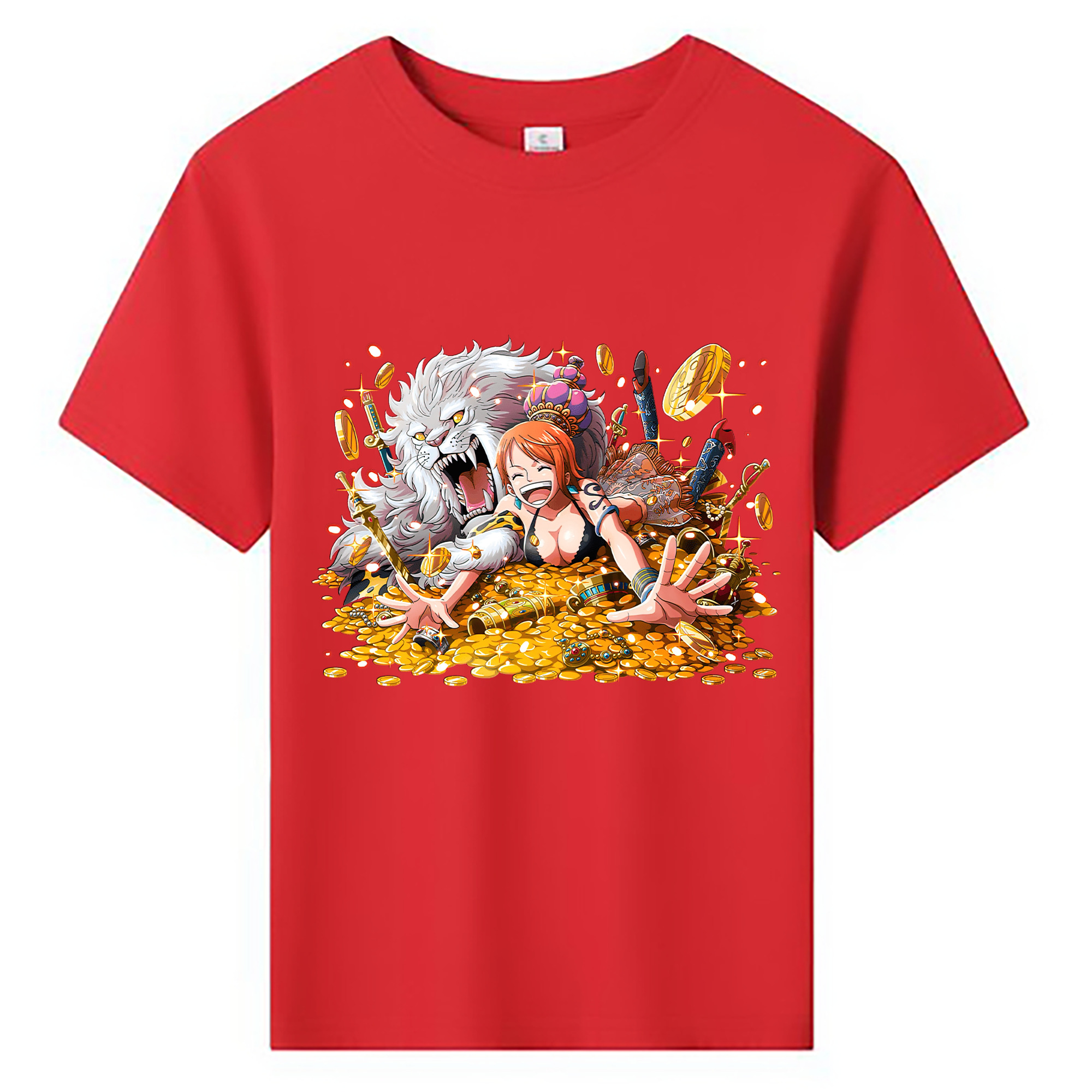 （画像用） ワンピース ナミ ONE PIECE Nami 綿100％キッズTシャツ（フロントプリント）