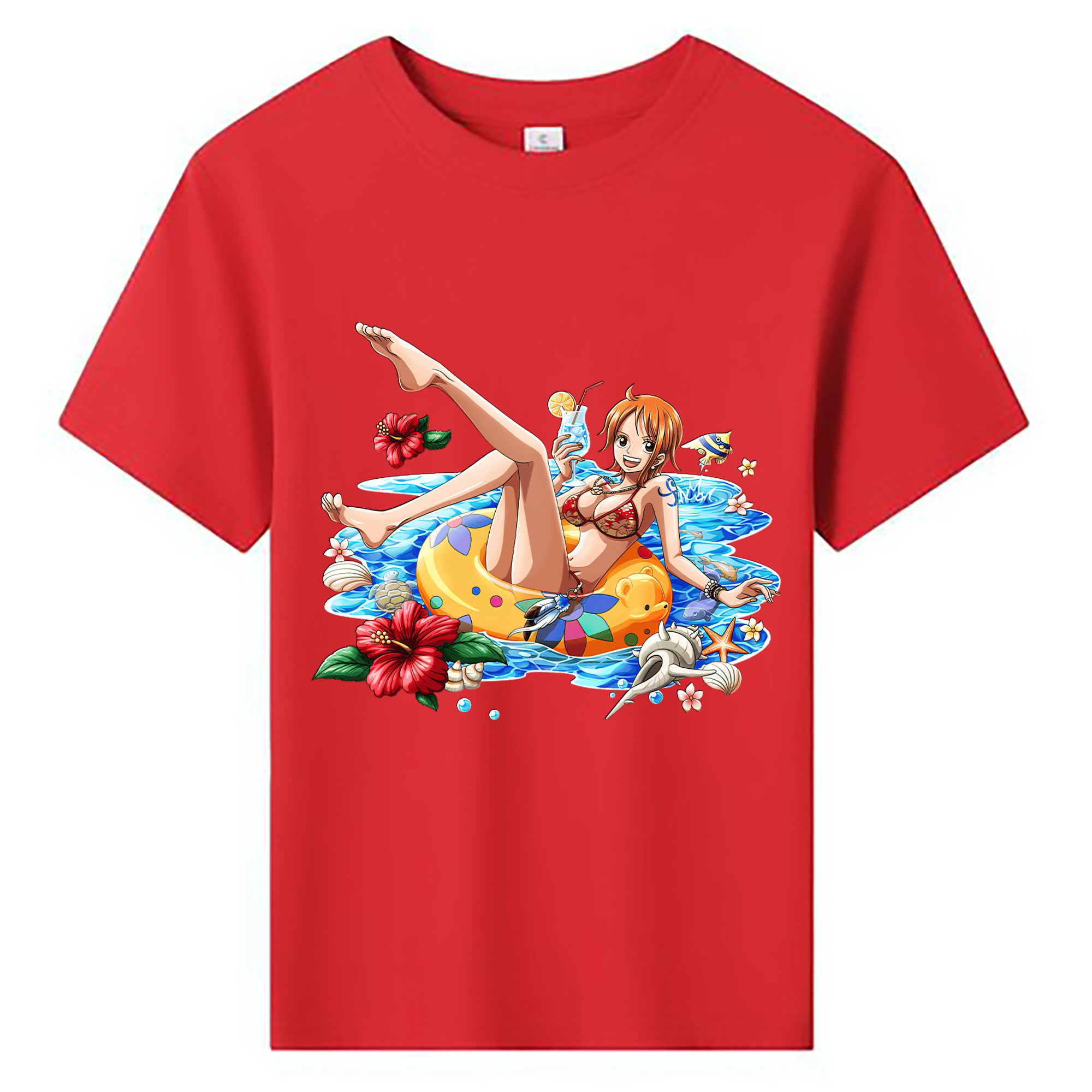 （画像用） ワンピース ナミ ONE PIECE Nami 綿100％キッズTシャツ（フロントプリント）