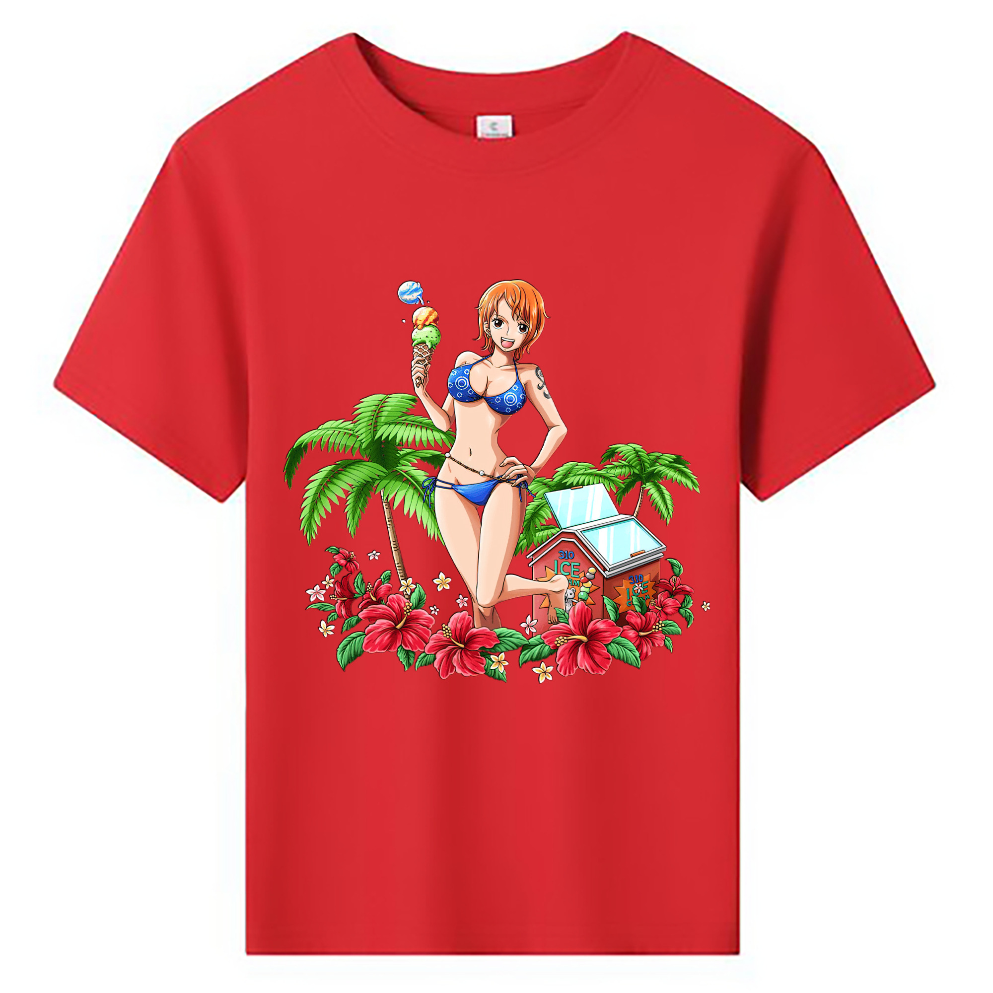 （画像用） ワンピース ナミ ONE PIECE Nami 綿100％キッズTシャツ（フロントプリント）
