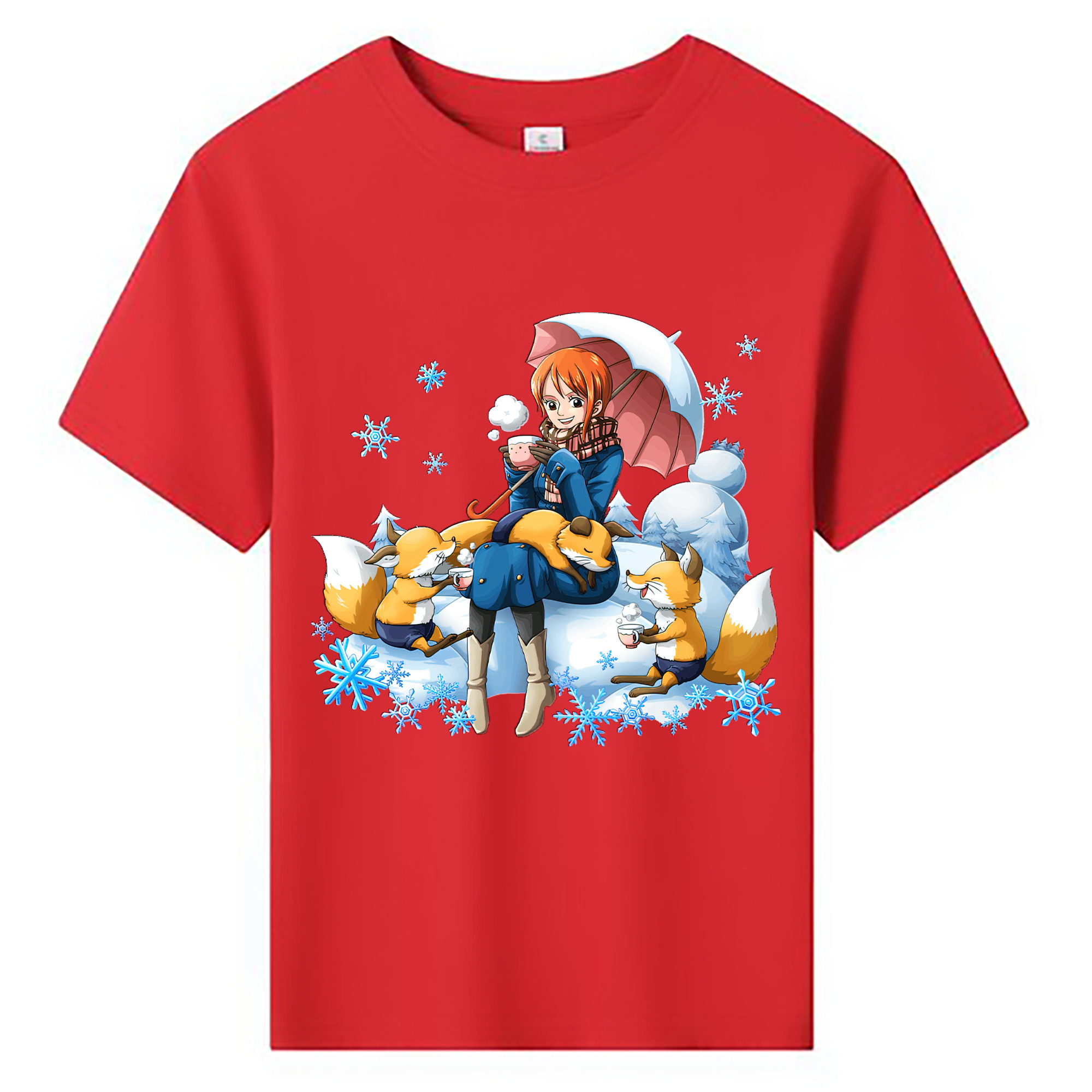 （画像用） ワンピース ナミ ONE PIECE Nami 綿100％キッズTシャツ（フロントプリント）