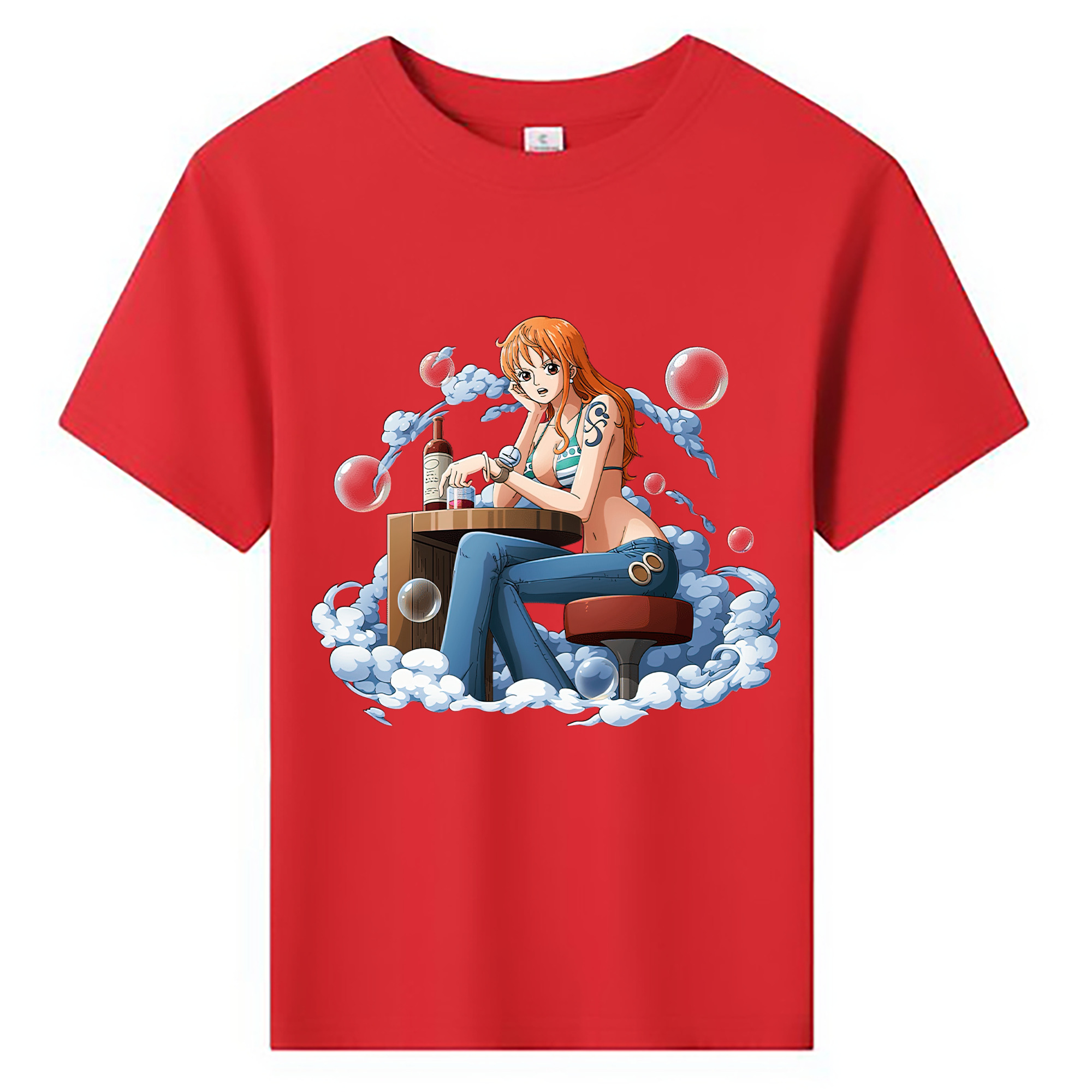 （画像用） ワンピース ナミ ONE PIECE Nami 綿100％キッズTシャツ（フロントプリント）