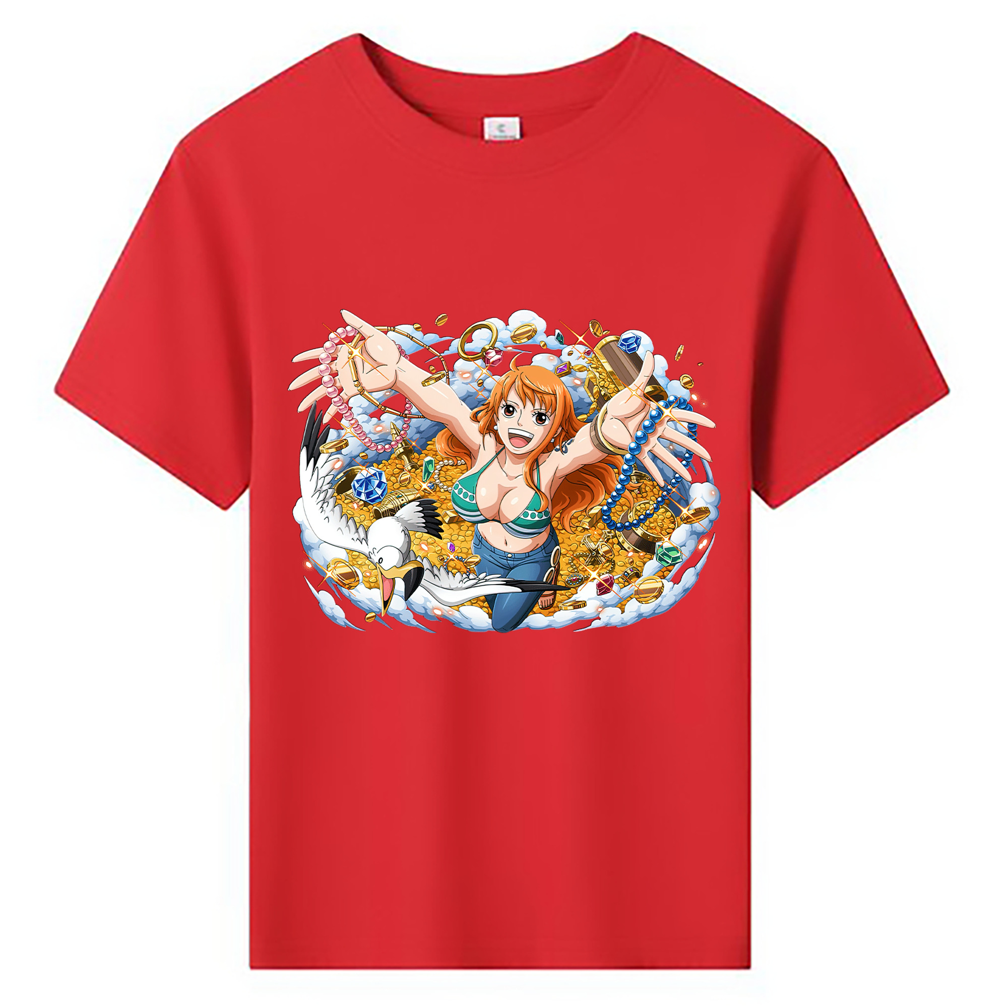 （画像用） ワンピース ナミ ONE PIECE Nami 綿100％キッズTシャツ（フロントプリント）