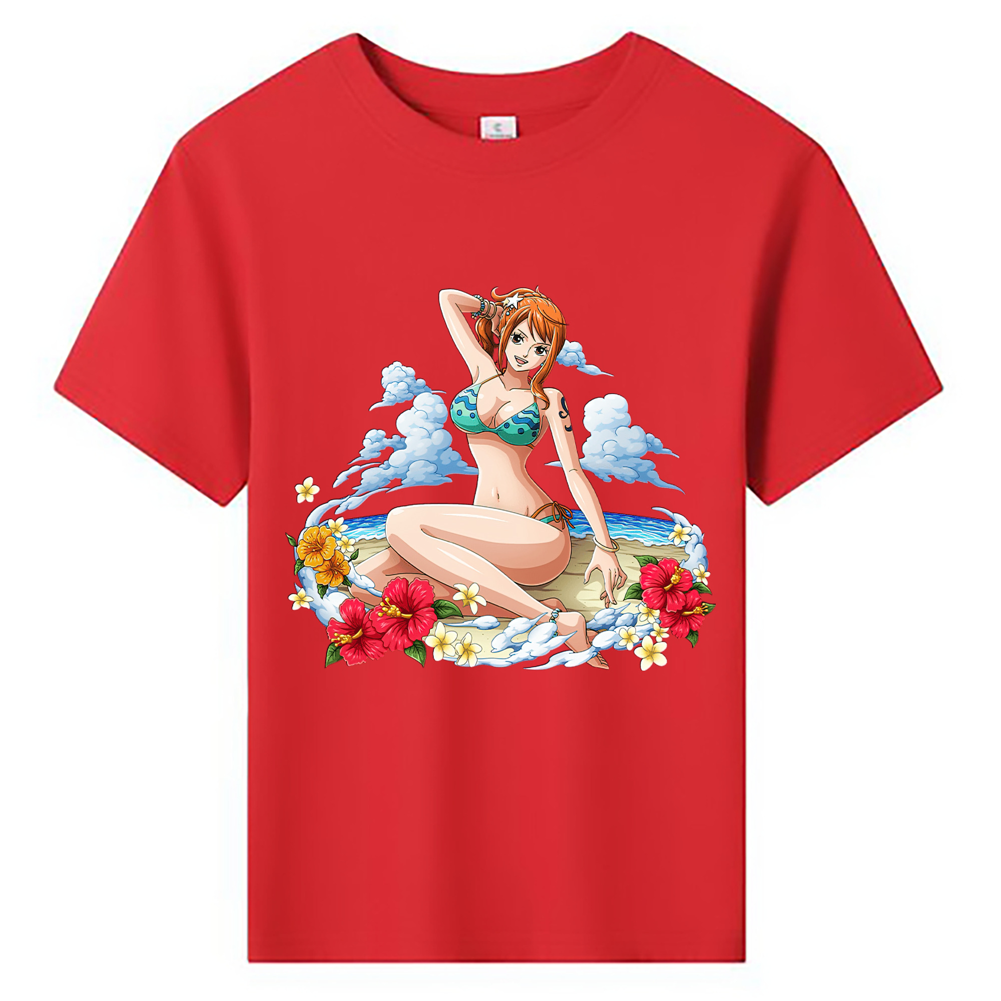 （画像用） ワンピース ナミ ONE PIECE Nami 綿100％キッズTシャツ（フロントプリント）