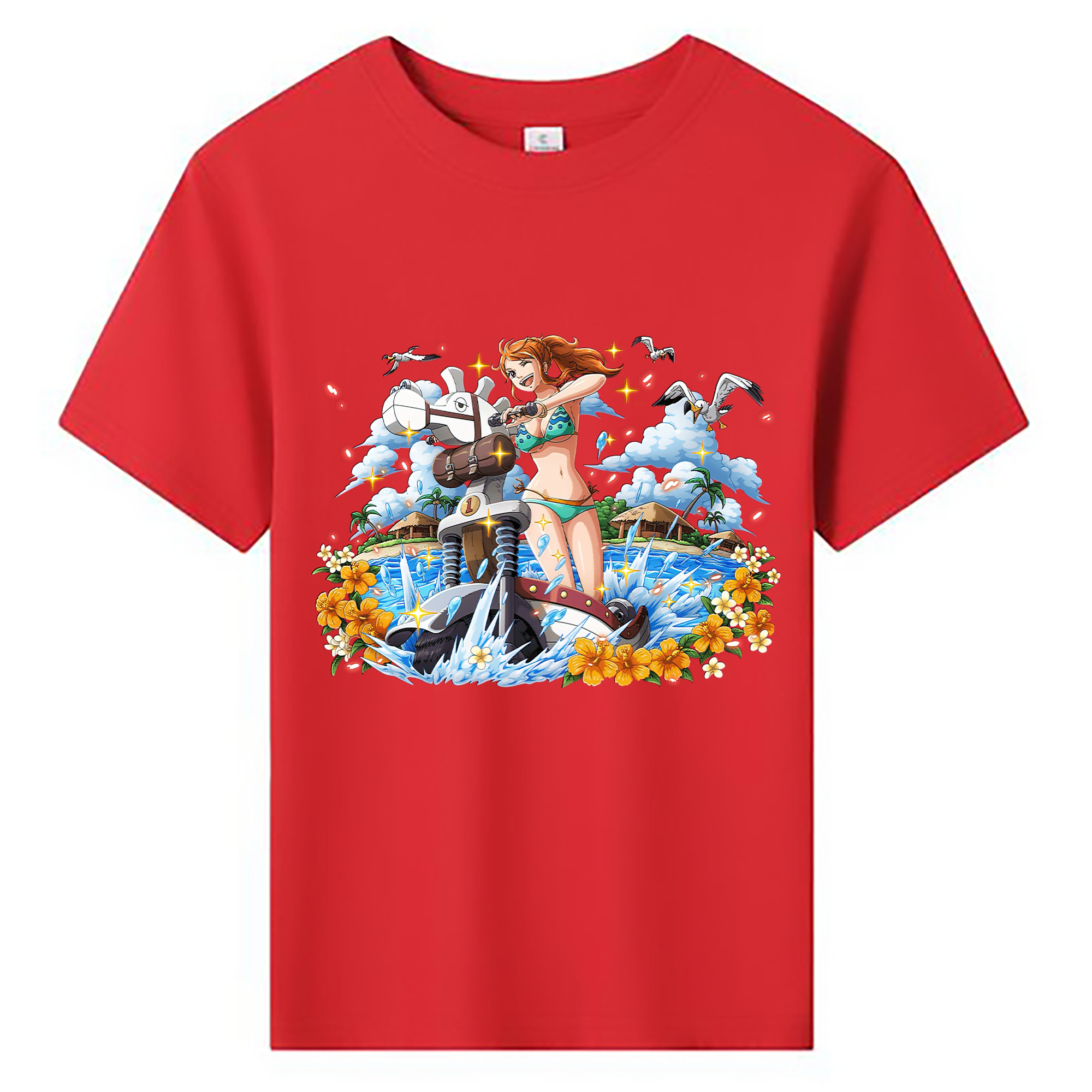 （画像用） ワンピース ナミ ONE PIECE Nami 綿100％キッズTシャツ（フロントプリント）